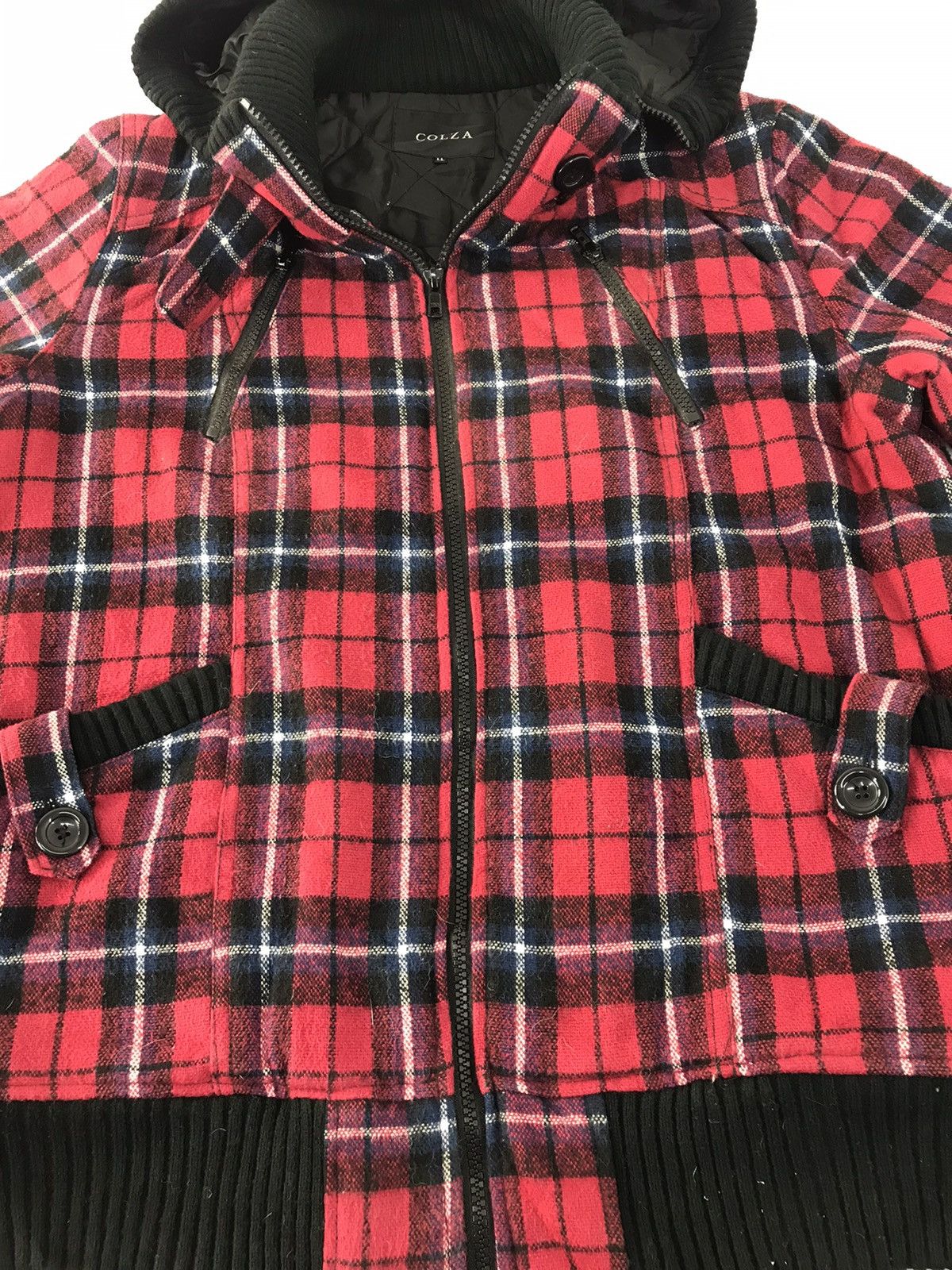 Japanese Brand × Vintage Colza Jacket Hoodies Zipper Plaid Checked Tartan Design Size US L / EU 52-54 / 3 - 4 Thumbnail