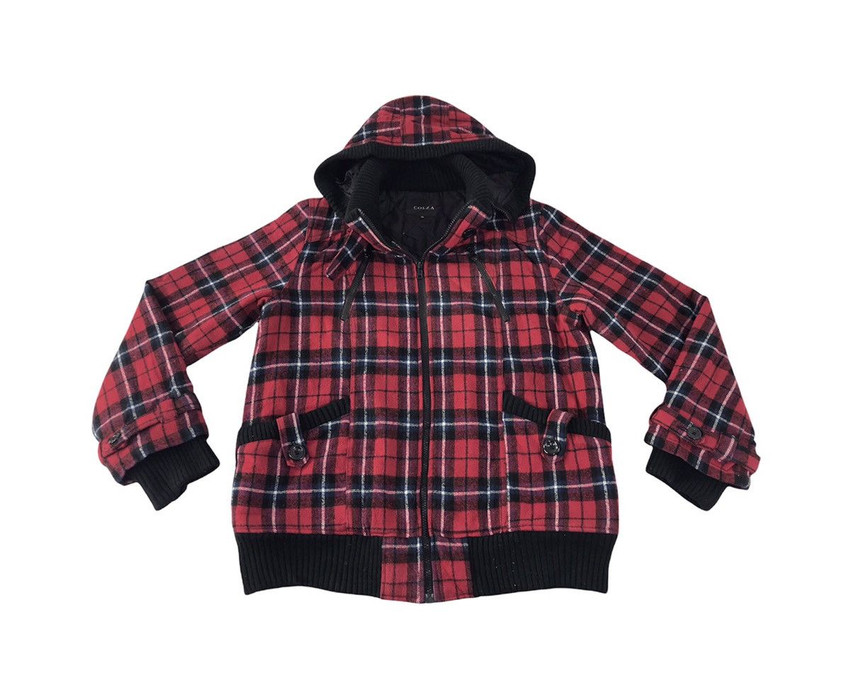 Japanese Brand × Vintage Colza Jacket Hoodies Zipper Plaid Checked Tartan Design Size US L / EU 52-54 / 3 - 1 Thumbnail