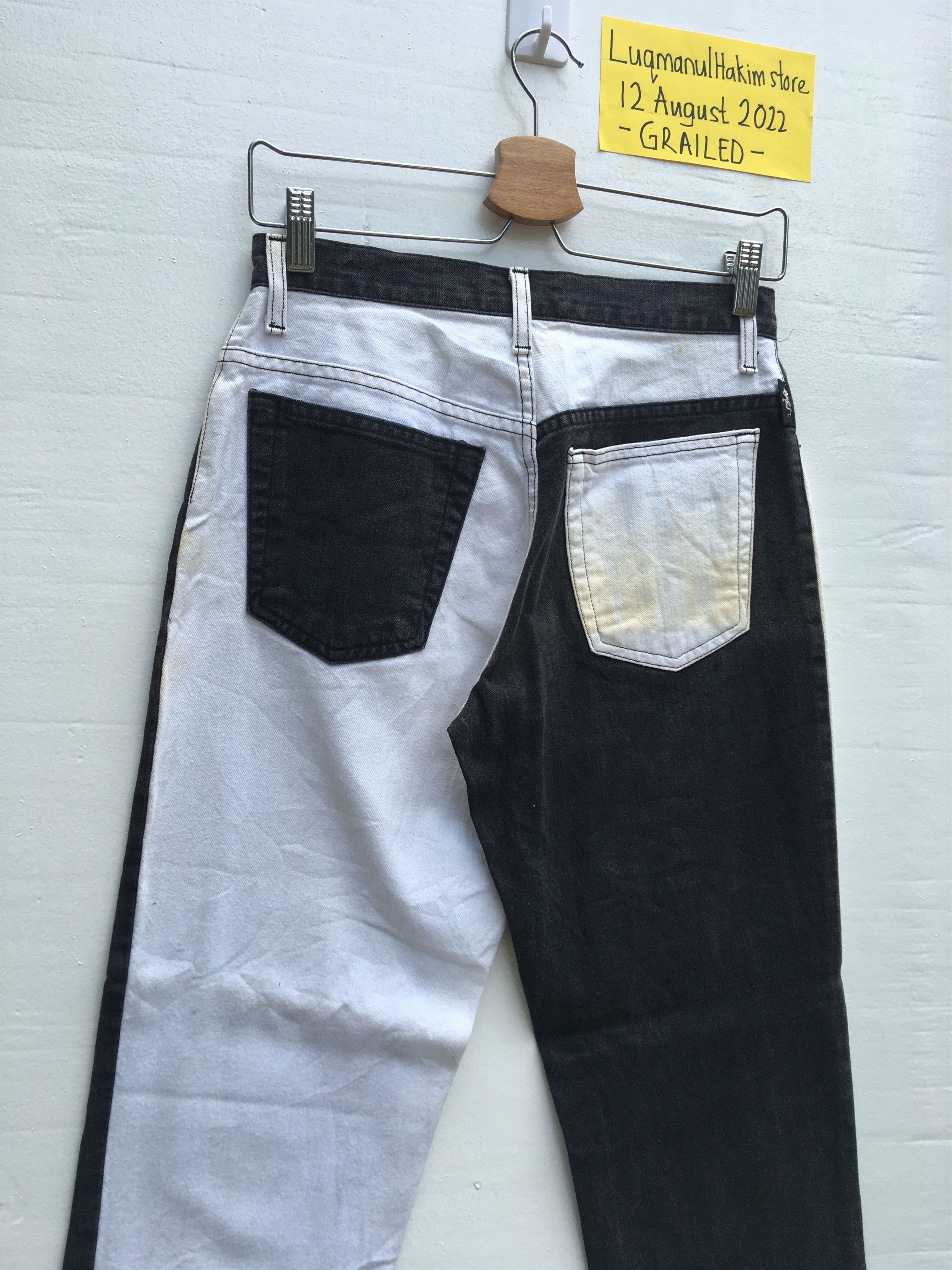 agnes b. Vintage Agnes b. Black and White Jeans/Denim Size US 27 - 19 Thumbnail