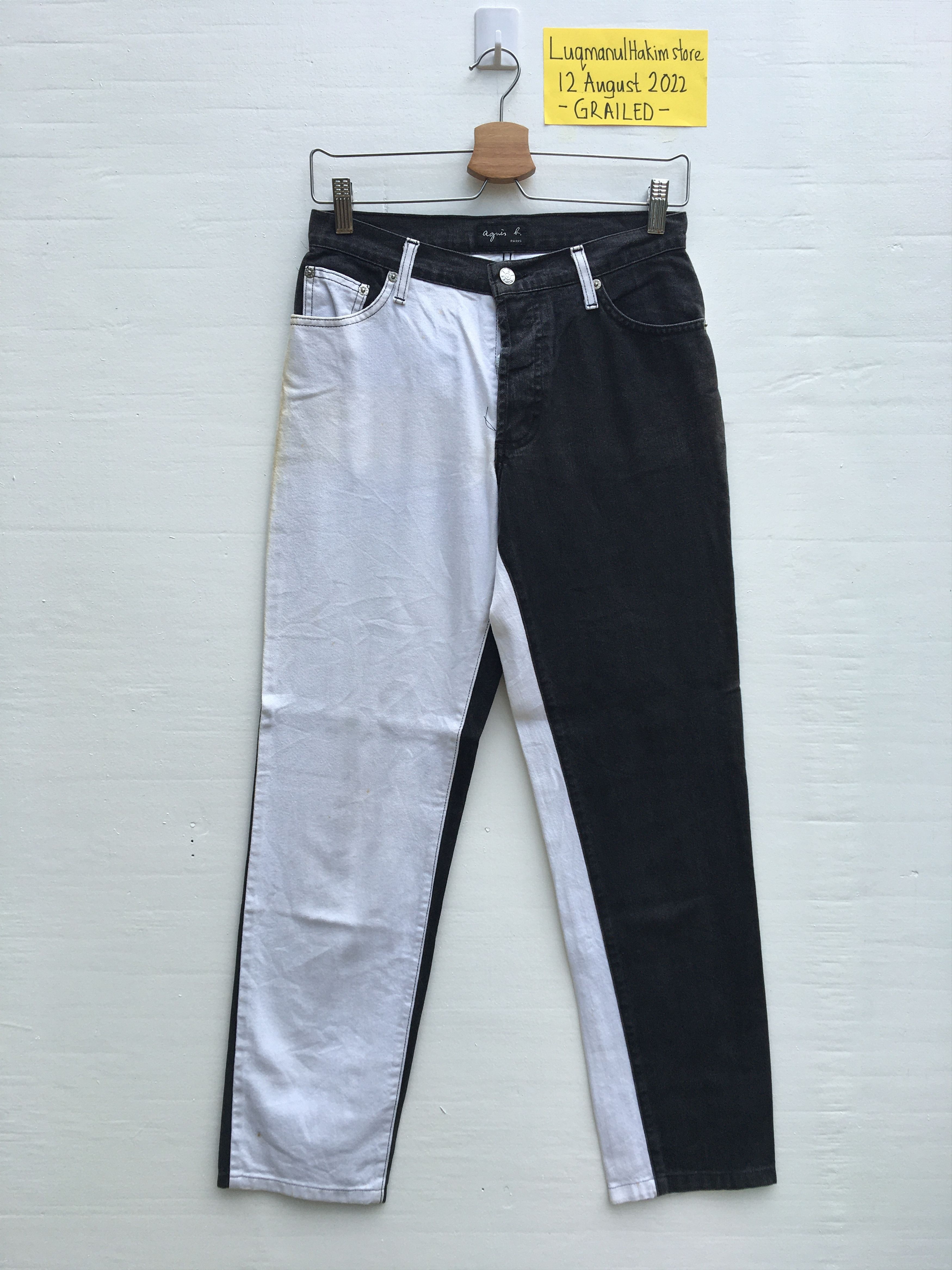 agnes b. Vintage Agnes b. Black and White Jeans/Denim Size US 27 - 1 Thumbnail