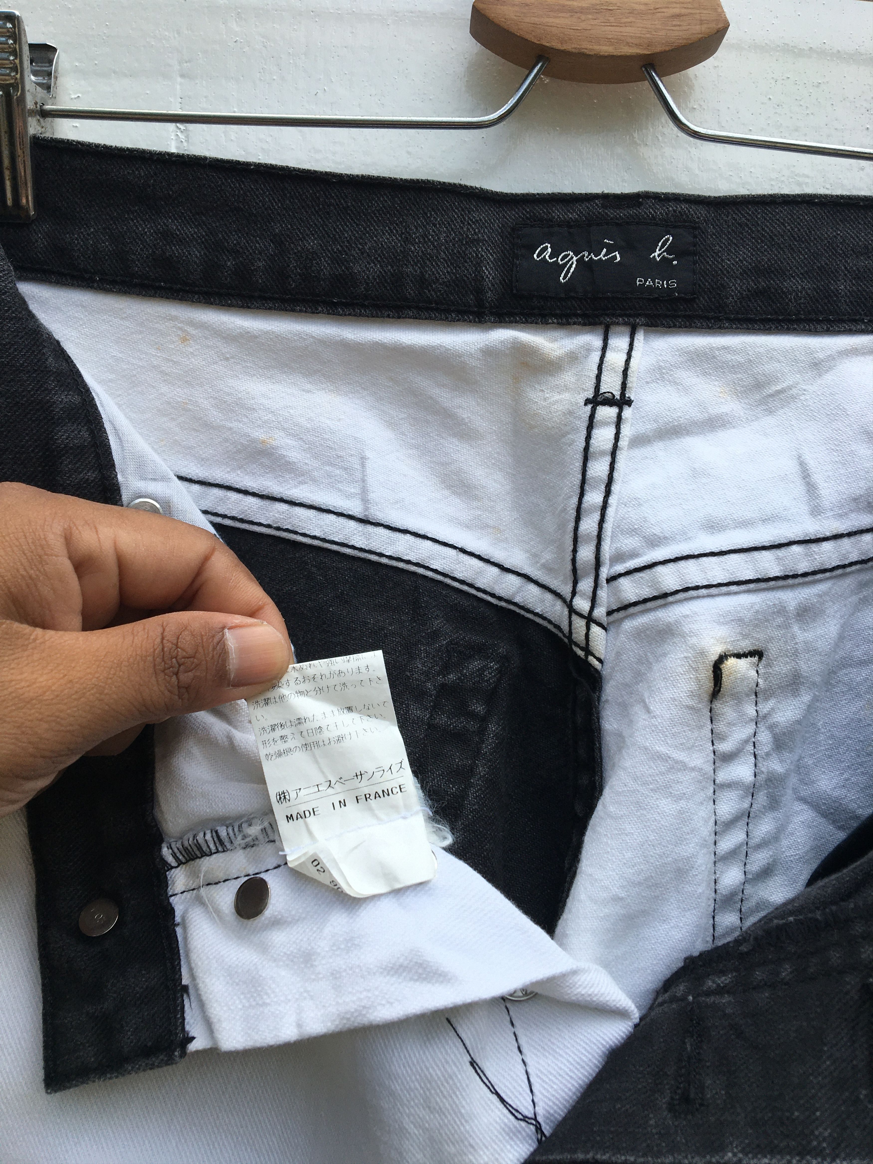 agnes b. Vintage Agnes b. Black and White Jeans/Denim Size US 27 - 11 Thumbnail