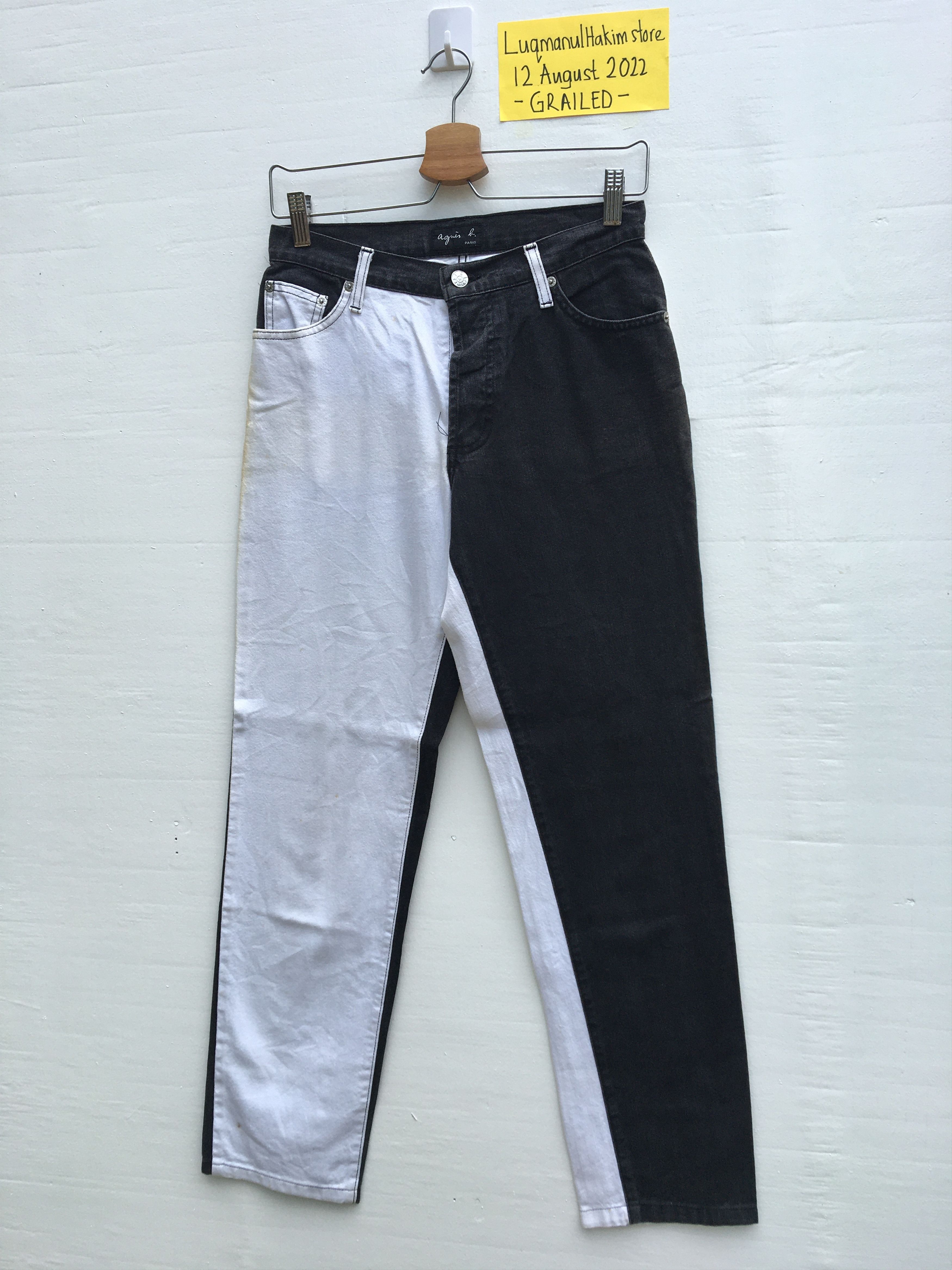 agnes b. Vintage Agnes b. Black and White Jeans/Denim Size US 27 - 3 Thumbnail