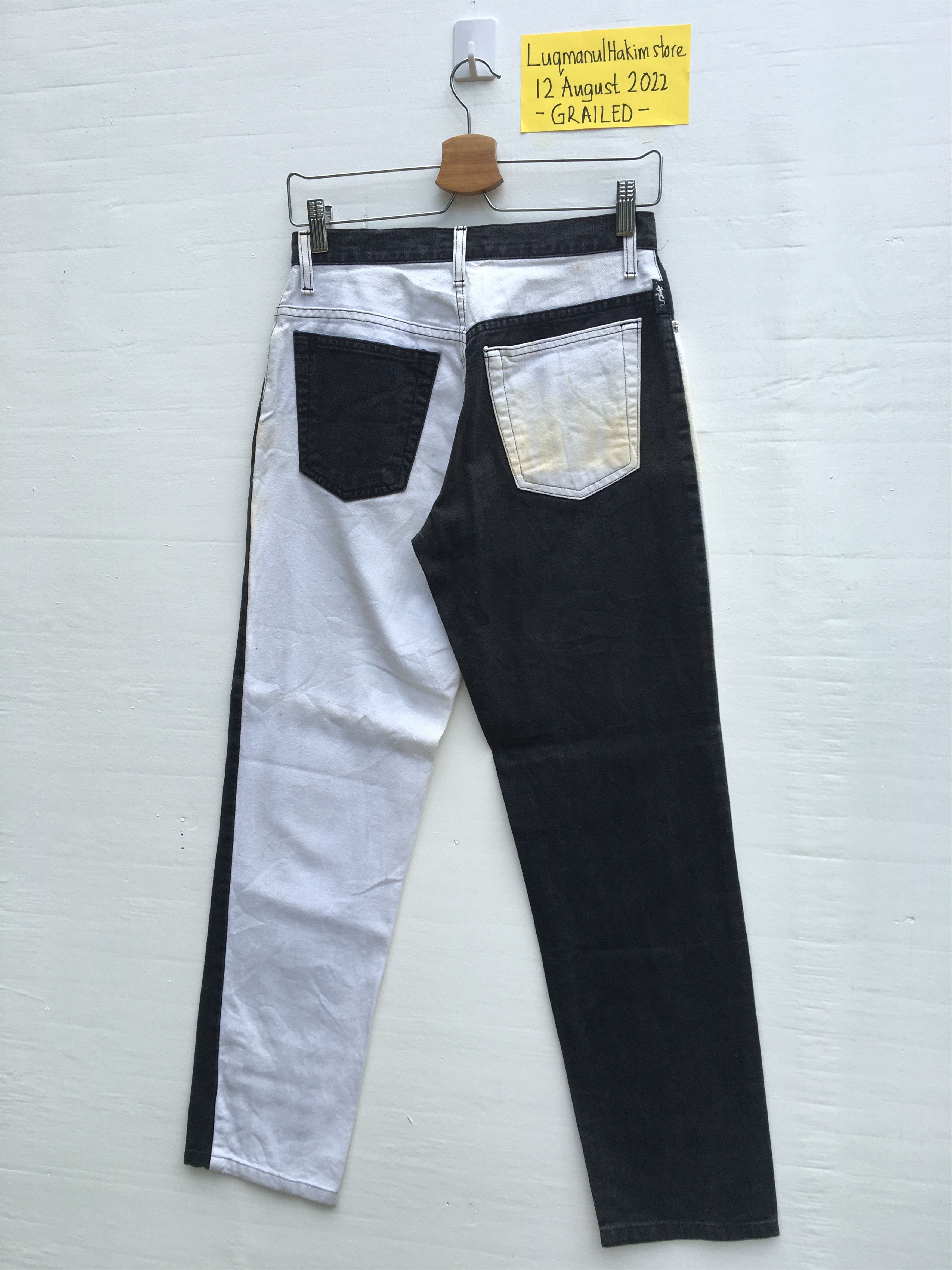 agnes b. Vintage Agnes b. Black and White Jeans/Denim Size US 27 - 17 Thumbnail