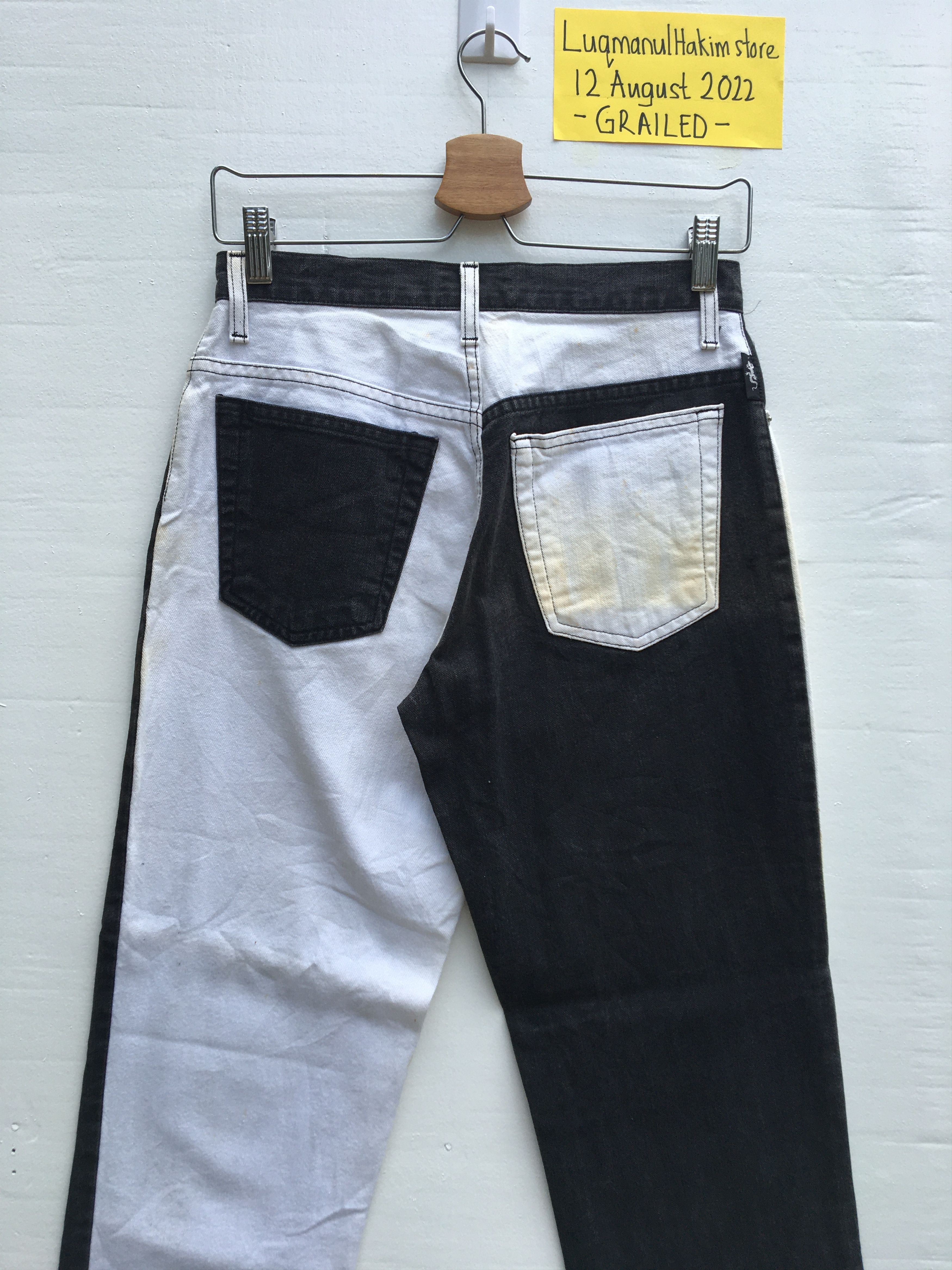 agnes b. Vintage Agnes b. Black and White Jeans/Denim Size US 27 - 18 Thumbnail