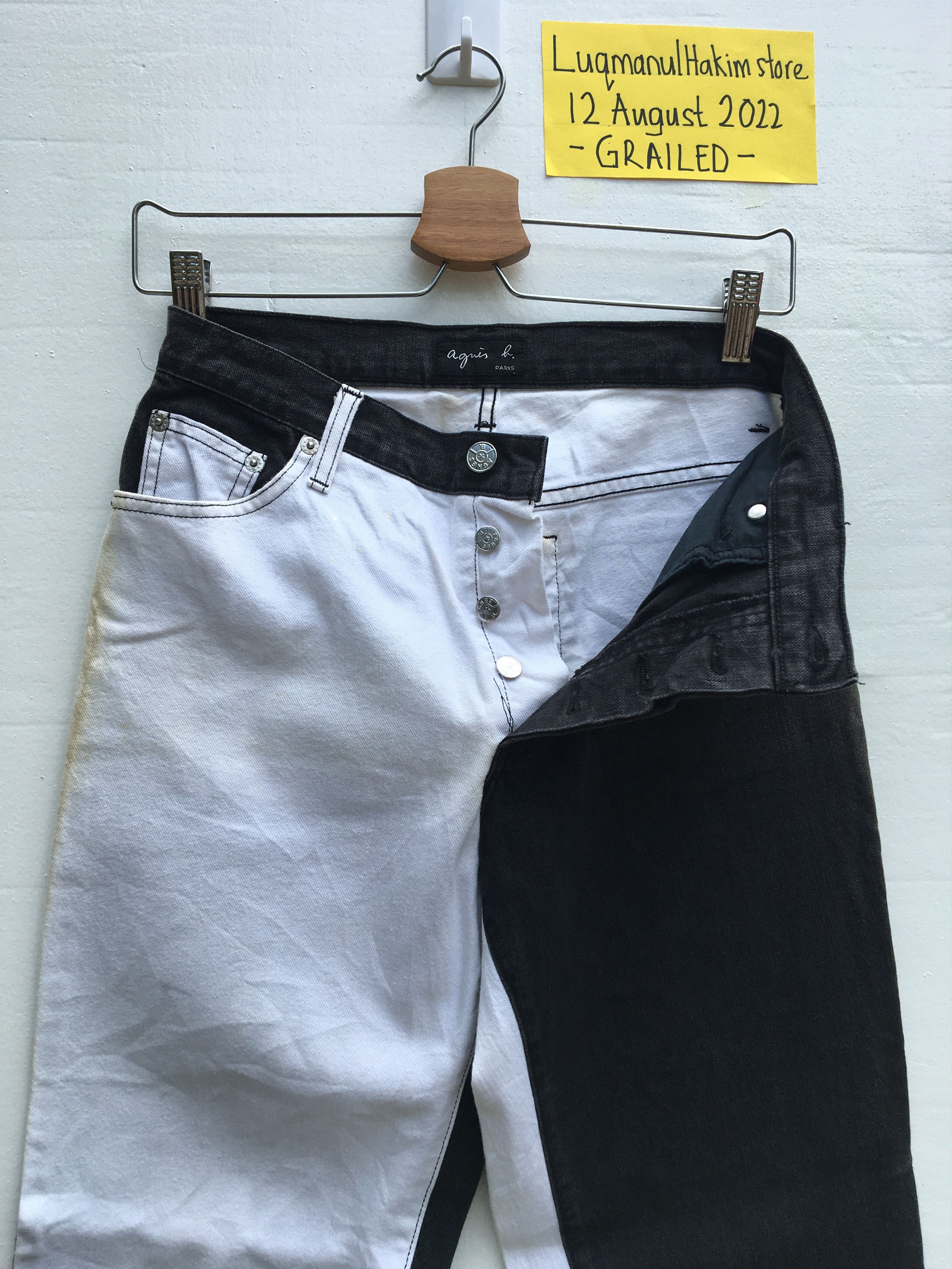 agnes b. Vintage Agnes b. Black and White Jeans/Denim Size US 27 - 8 Thumbnail