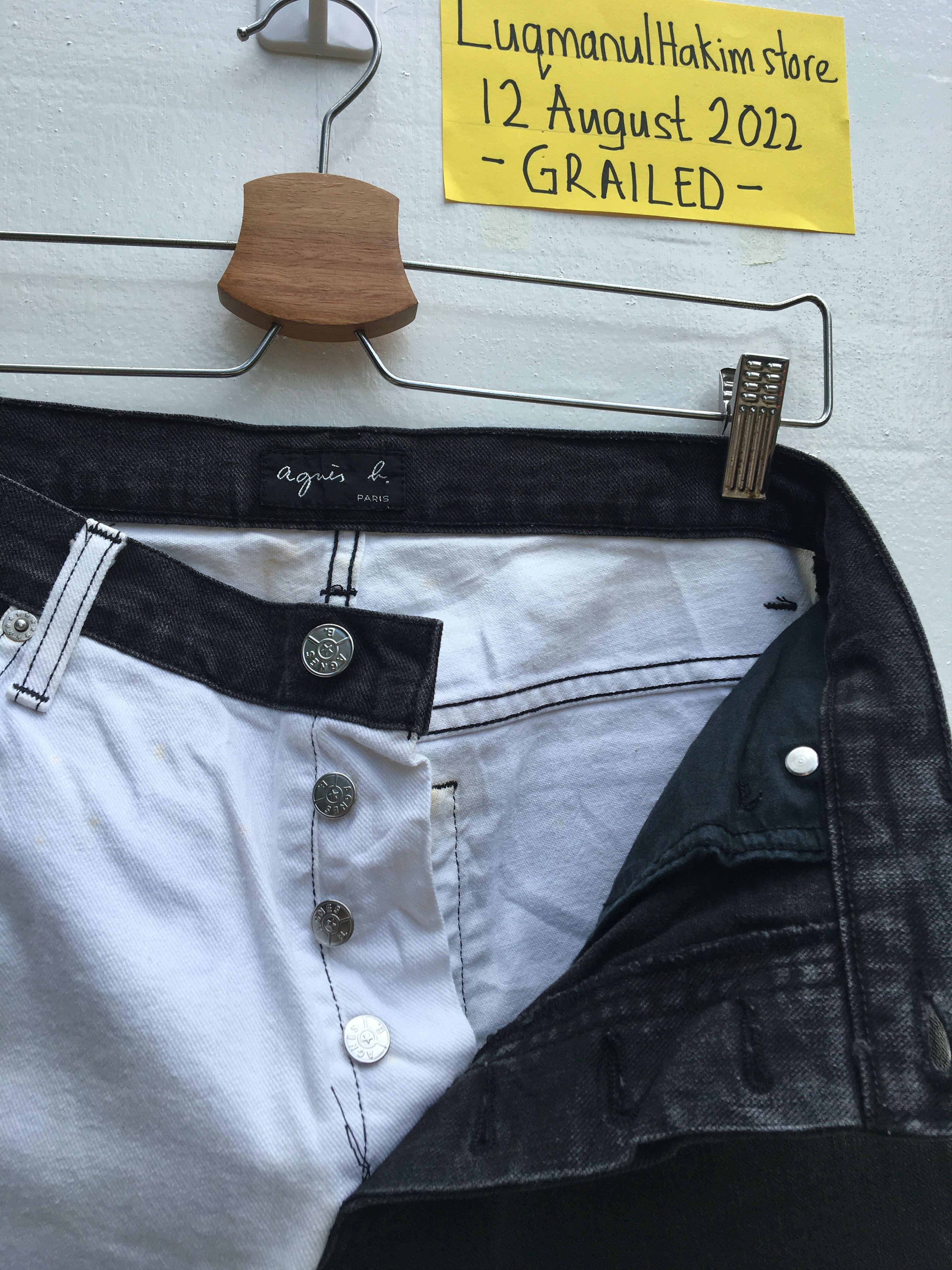 agnes b. Vintage Agnes b. Black and White Jeans/Denim Size US 27 - 9 Thumbnail