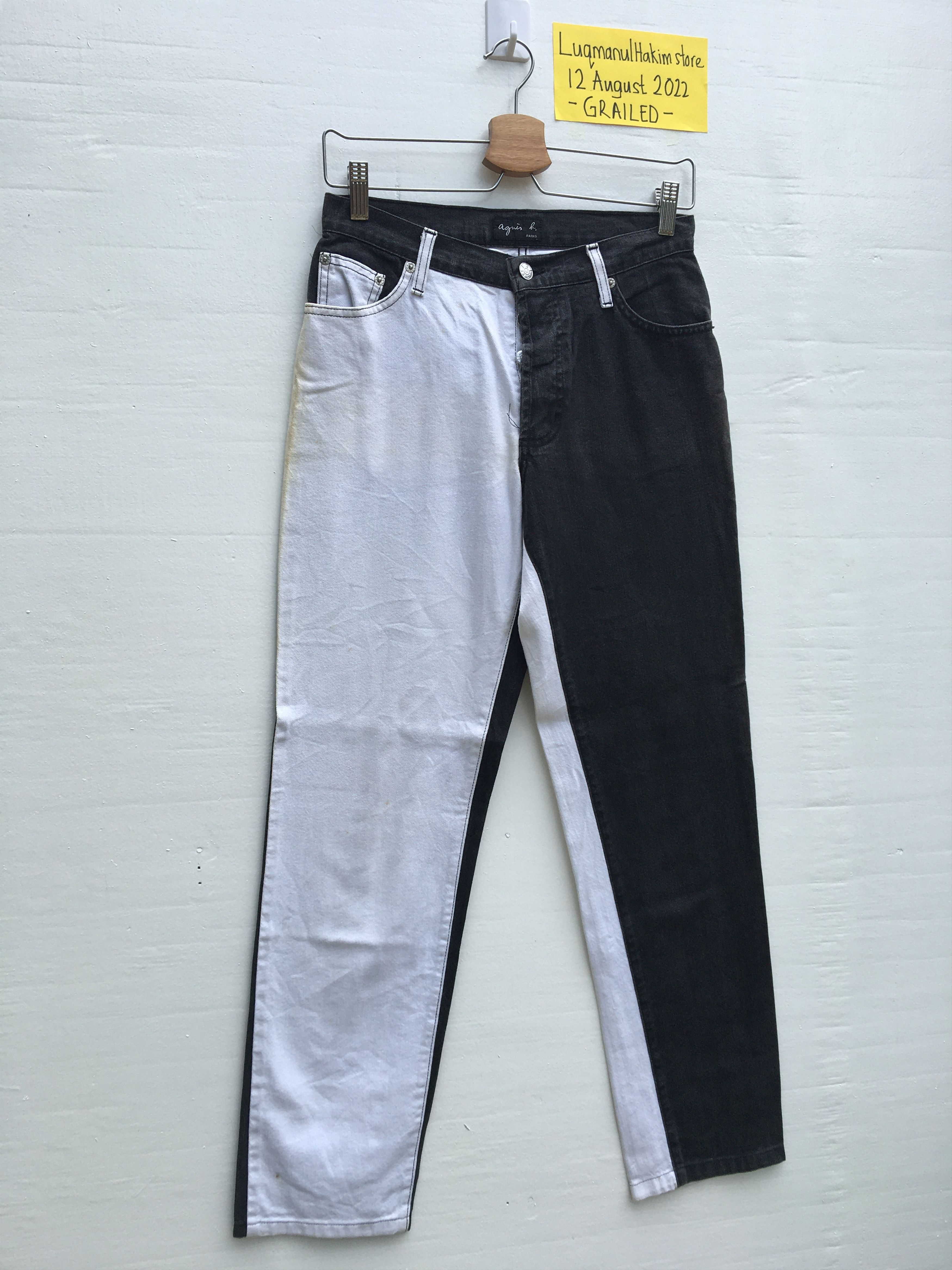 agnes b. Vintage Agnes b. Black and White Jeans/Denim Size US 27 - 2 Thumbnail