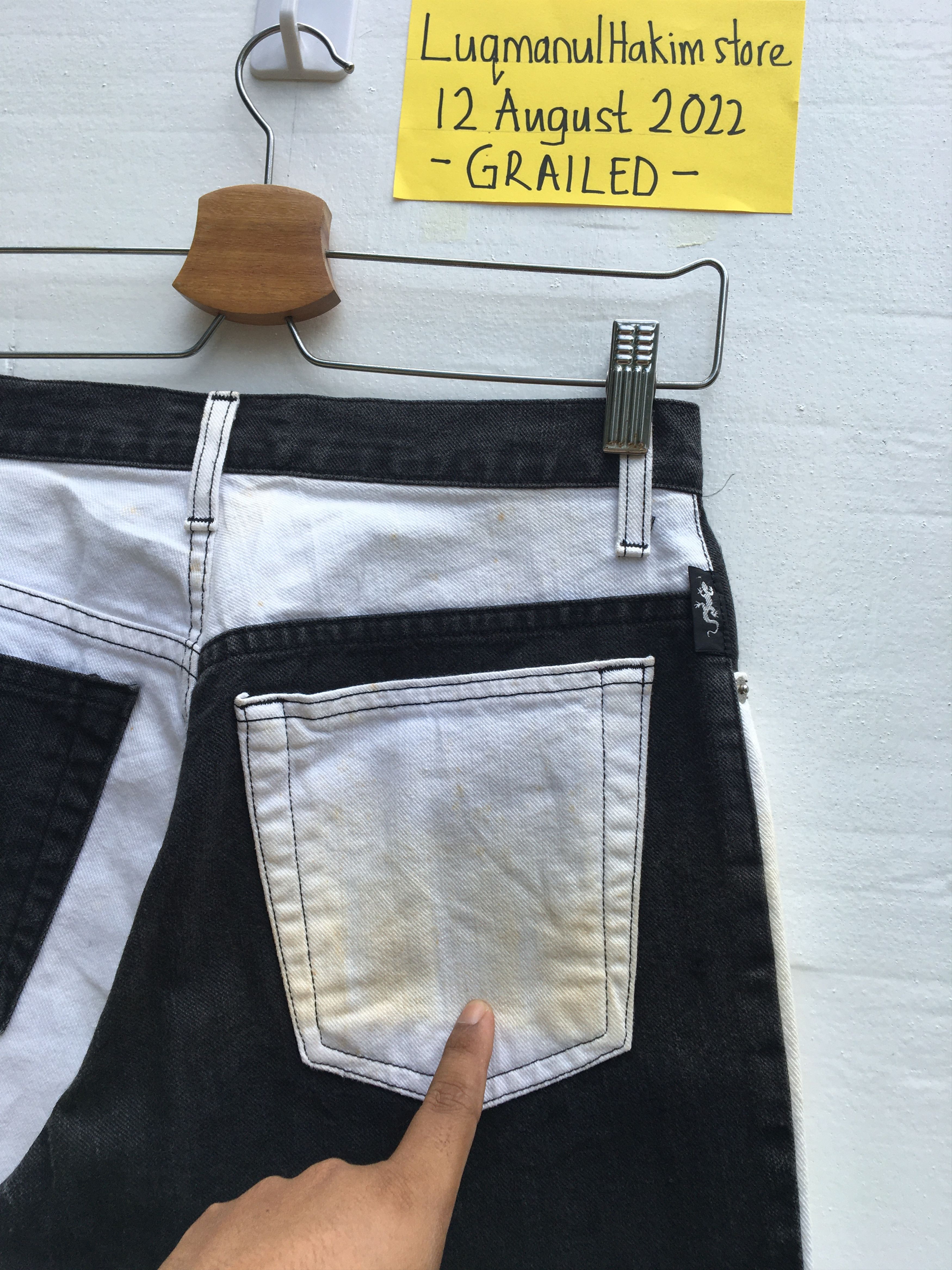 agnes b. Vintage Agnes b. Black and White Jeans/Denim Size US 27 - 20 Thumbnail