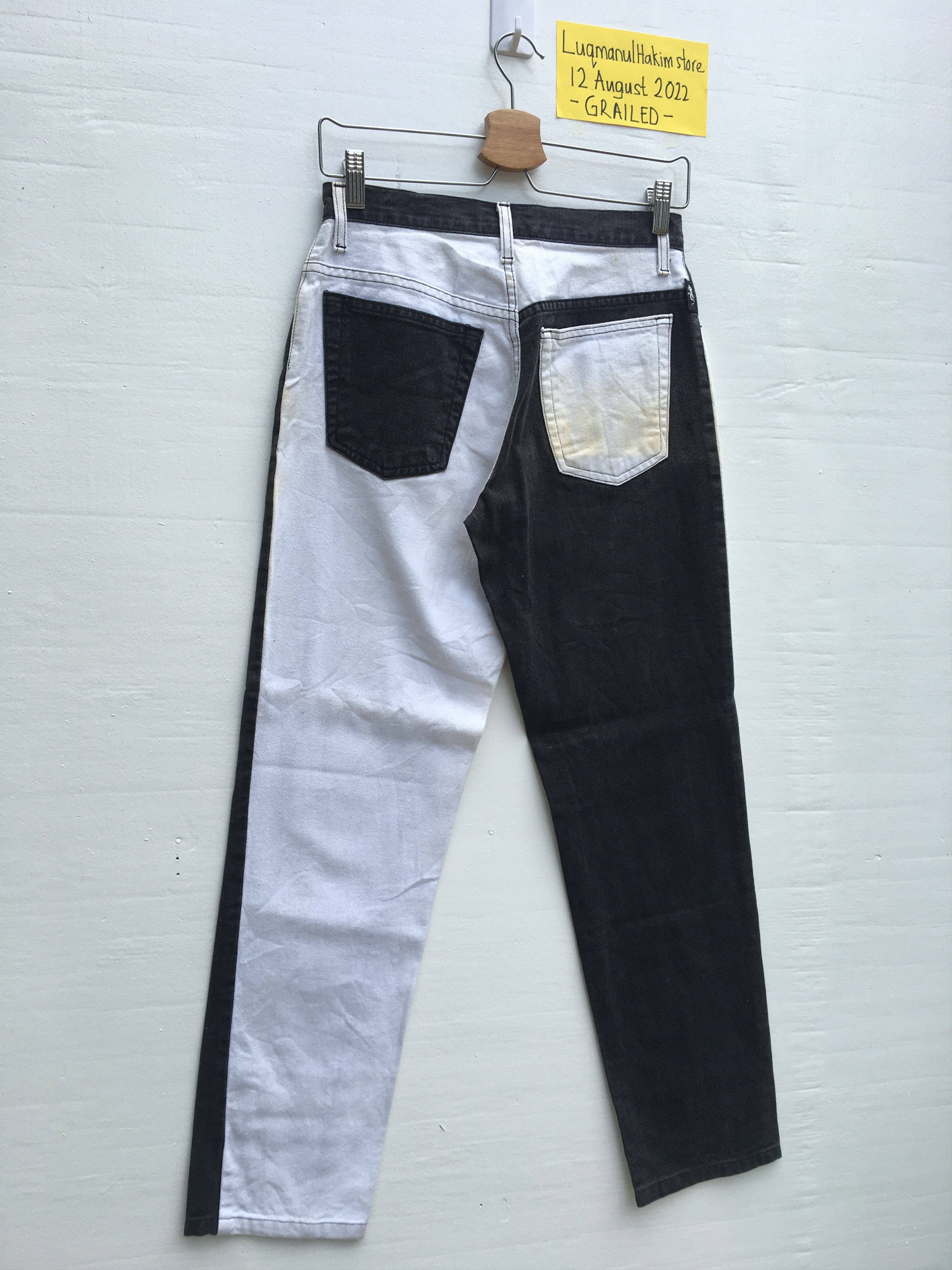 agnes b. Vintage Agnes b. Black and White Jeans/Denim Size US 27 - 16 Thumbnail