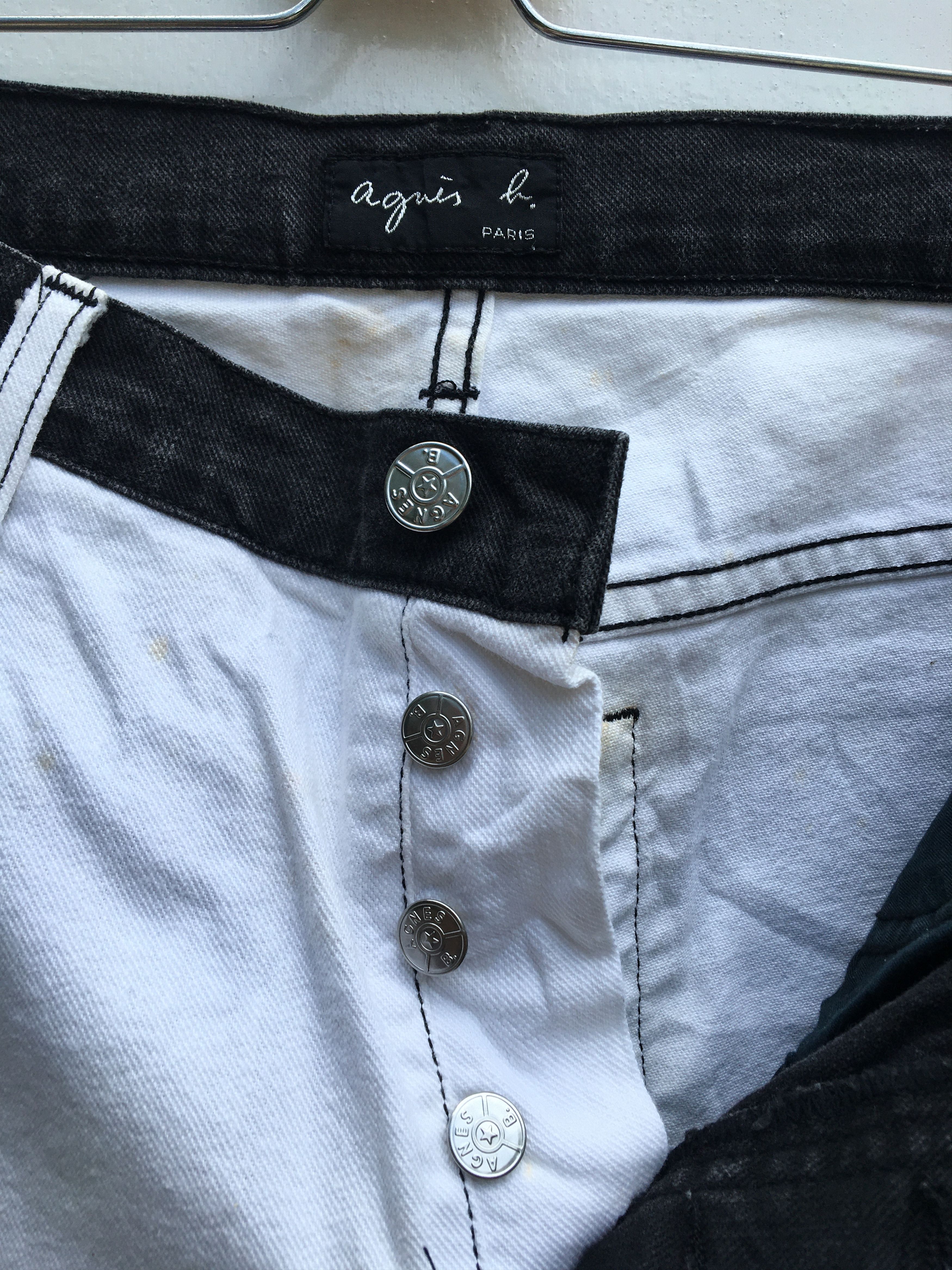 agnes b. Vintage Agnes b. Black and White Jeans/Denim Size US 27 - 10 Thumbnail