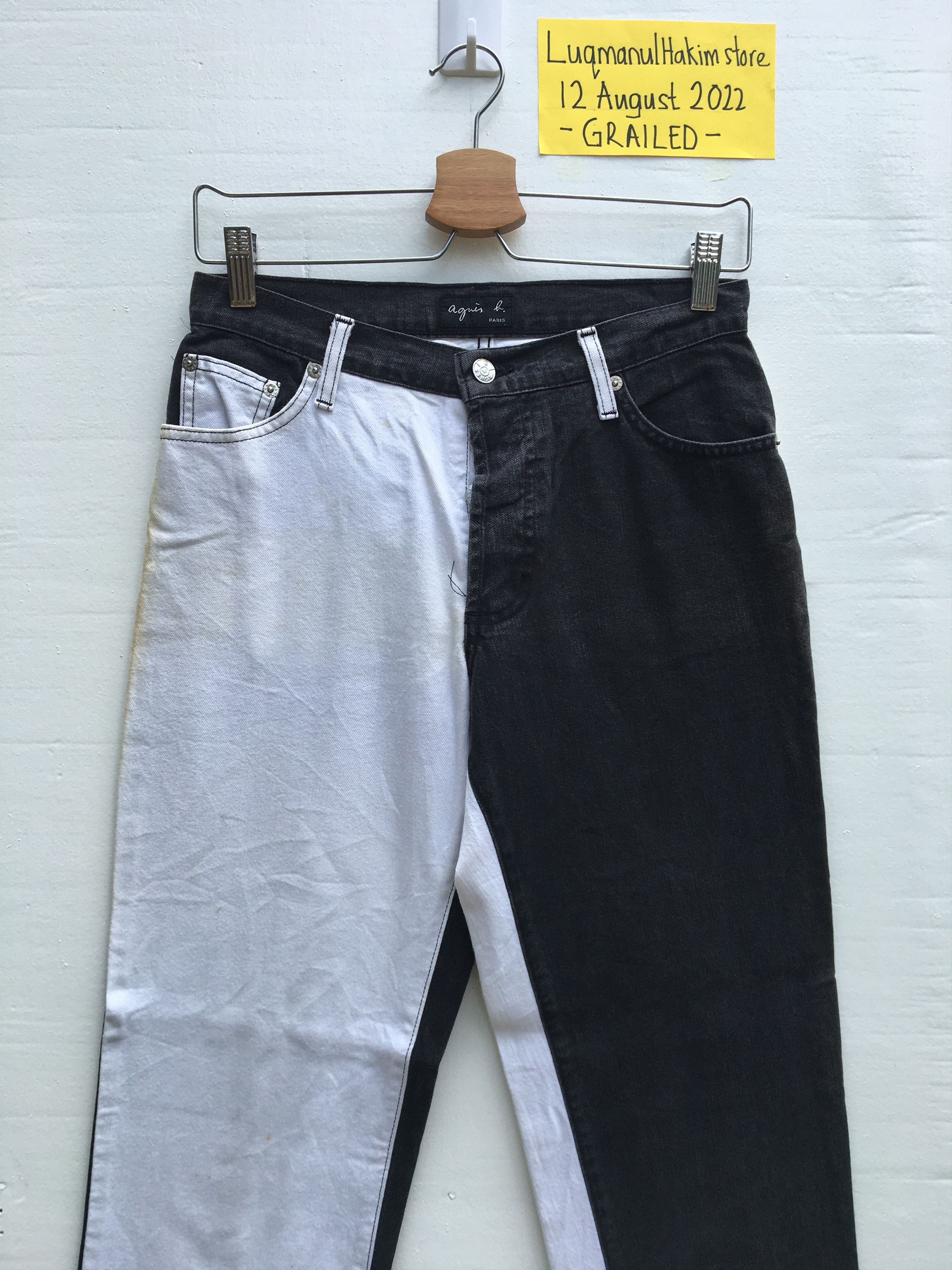 agnes b. Vintage Agnes b. Black and White Jeans/Denim Size US 27 - 4 Thumbnail