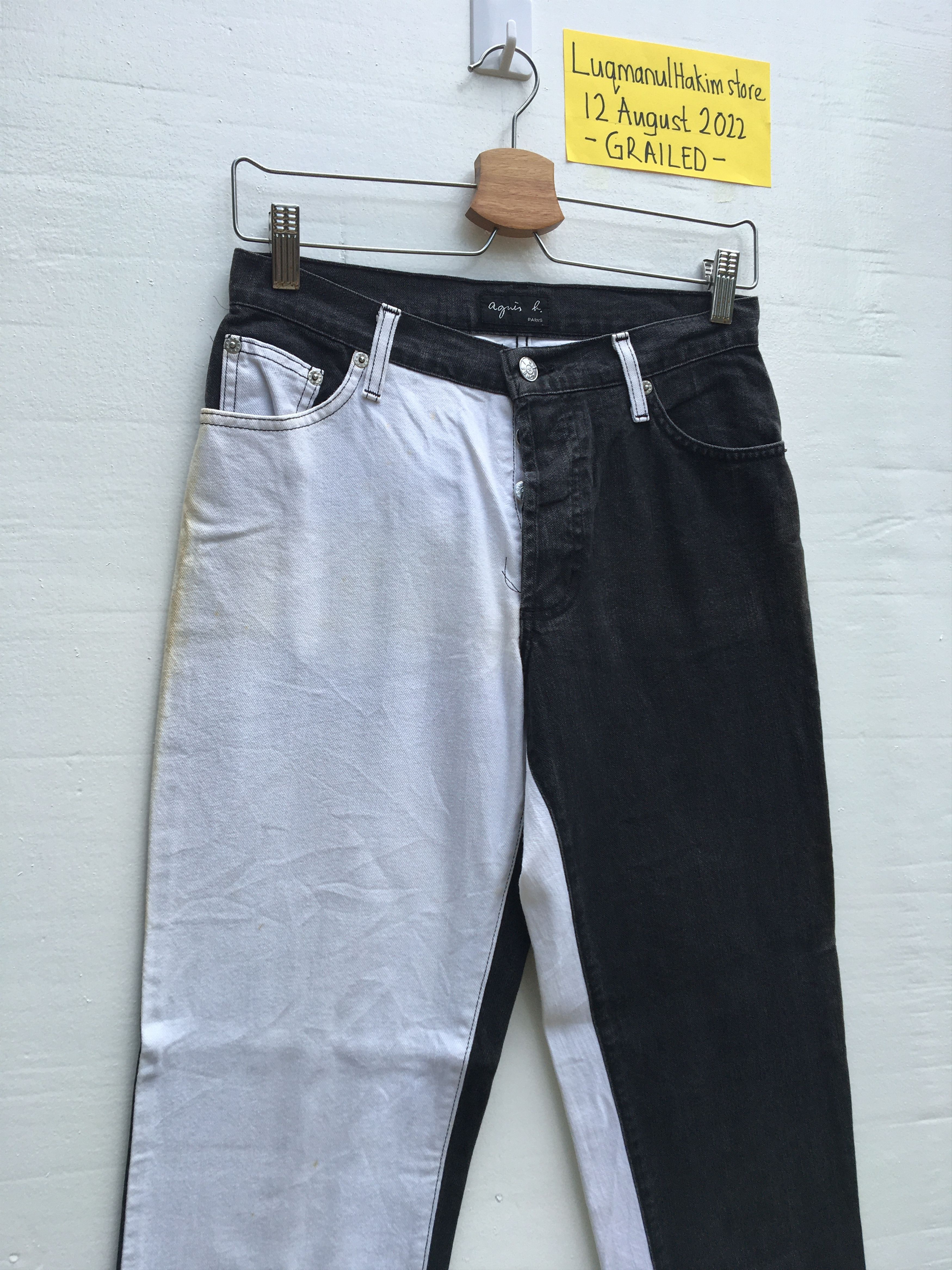 agnes b. Vintage Agnes b. Black and White Jeans/Denim Size US 27 - 5 Thumbnail