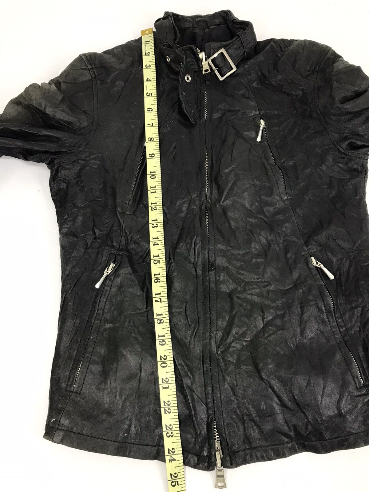 Japanese Brand × Ships Jet Blue Vintage Ship Jet Blue Leather Bikers Jacket Quilted Inner Size US S / EU 44-46 / 1 - 7 Thumbnail