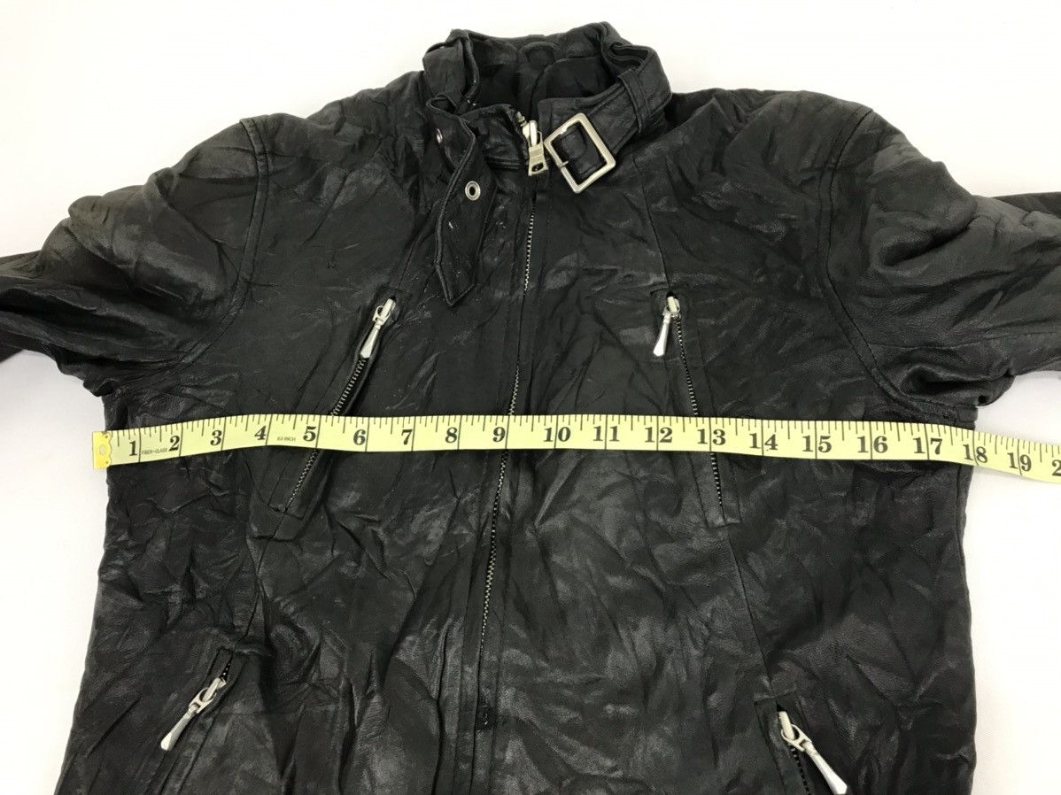 Japanese Brand × Ships Jet Blue Vintage Ship Jet Blue Leather Bikers Jacket Quilted Inner Size US S / EU 44-46 / 1 - 6 Thumbnail