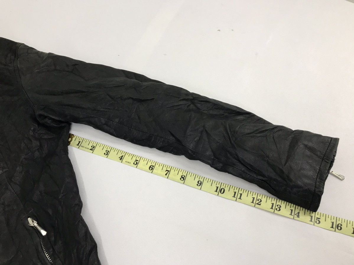 Japanese Brand × Ships Jet Blue Vintage Ship Jet Blue Leather Bikers Jacket Quilted Inner Size US S / EU 44-46 / 1 - 8 Thumbnail