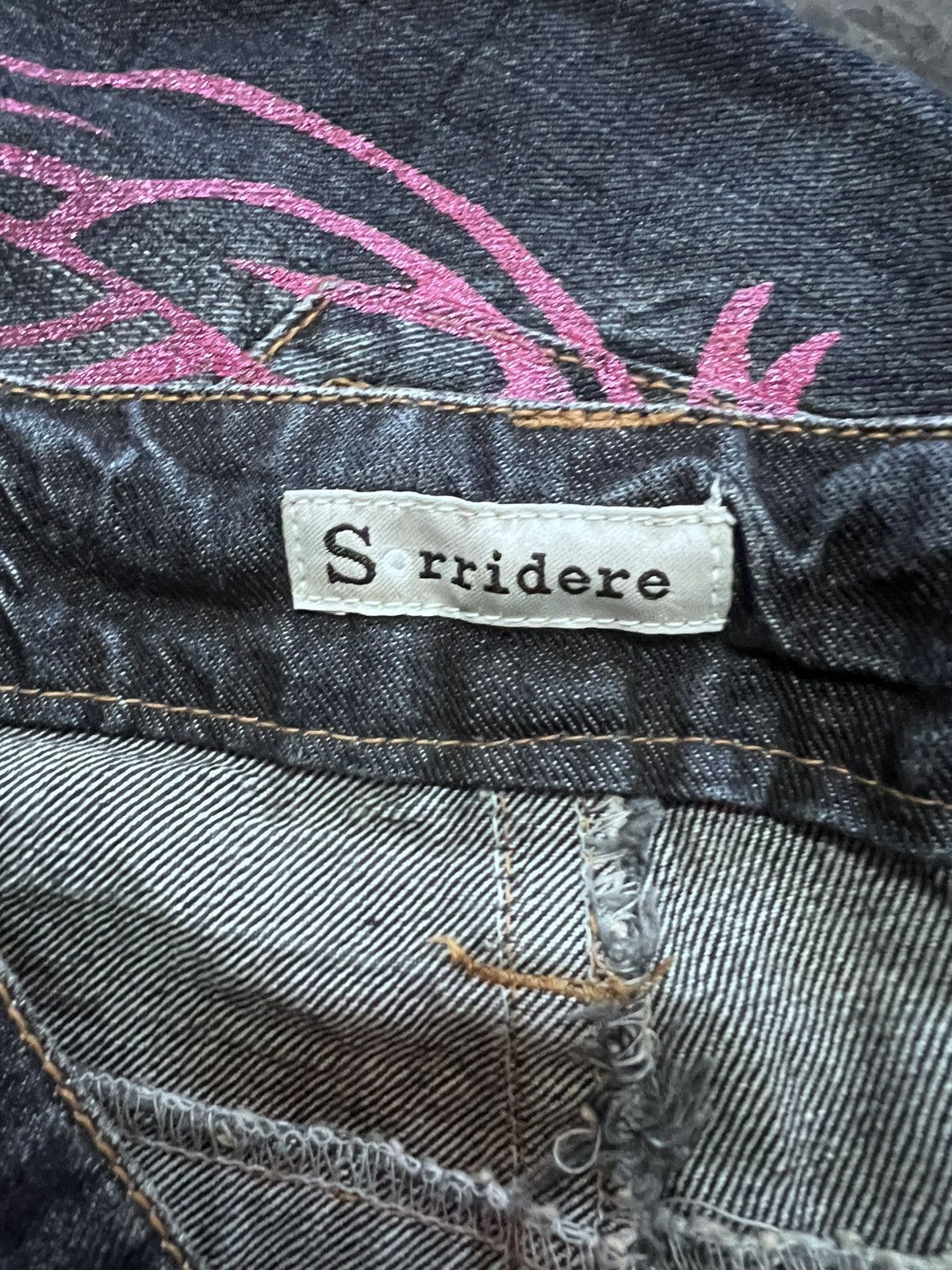Japanese Brand × Vintage THRASHED💥SORRIDERE SPLASHED WING DISTRESSED DENIM PANT Size US 34 / EU 50 - 7 Thumbnail