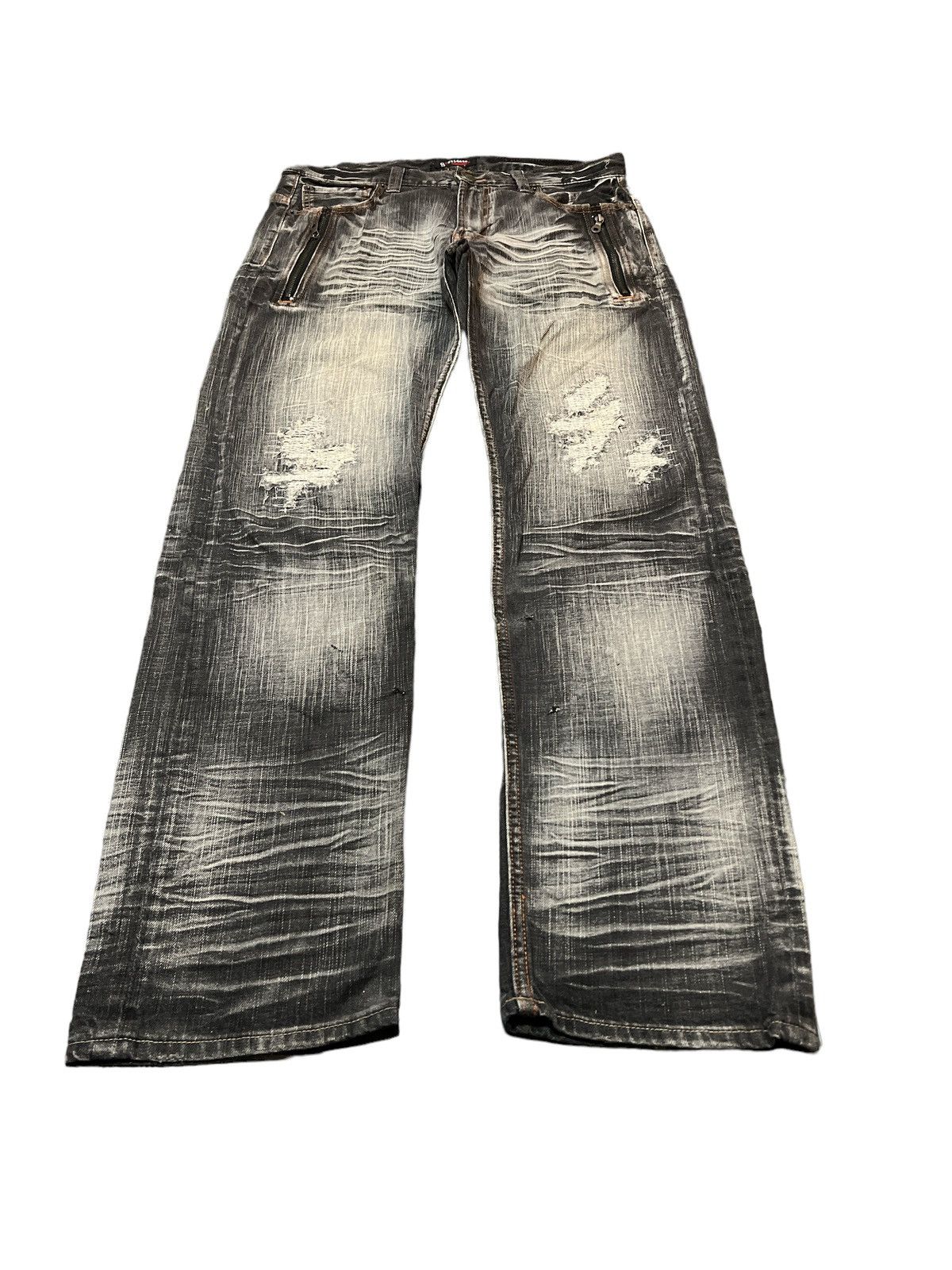 Japanese Brand × Vintage SICK‼️SORRIDERE SASHIKO BORO DISTRESSED DENIM PANT Size US 33 - 2 Thumbnail
