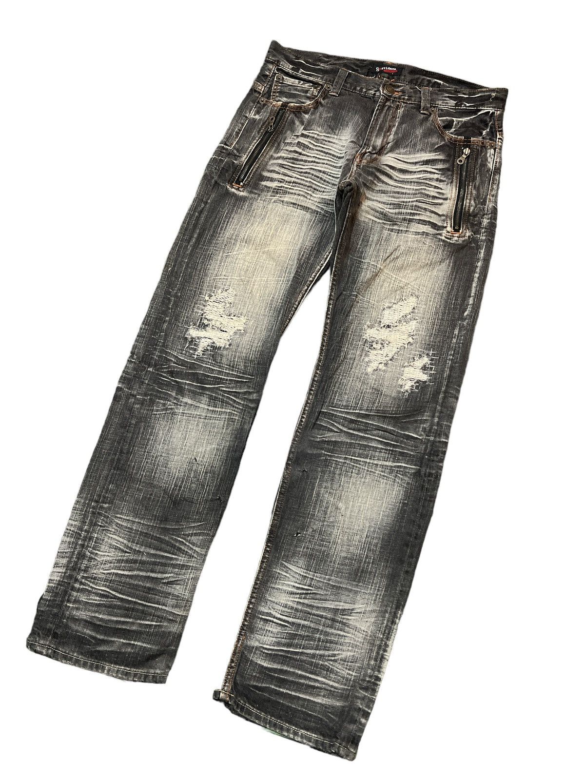 Japanese Brand × Vintage SICK‼️SORRIDERE SASHIKO BORO DISTRESSED DENIM PANT Size US 33 - 5 Thumbnail