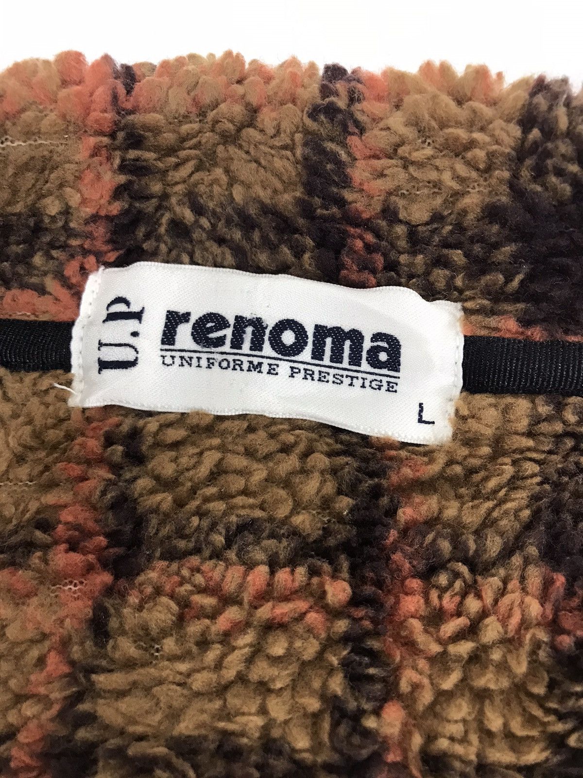 Renoma × Vintage Vintage U.P Renoma Fleece Sweater Sherpa Inner Plaid Check Size US L / EU 52-54 / 3 - 3 Thumbnail