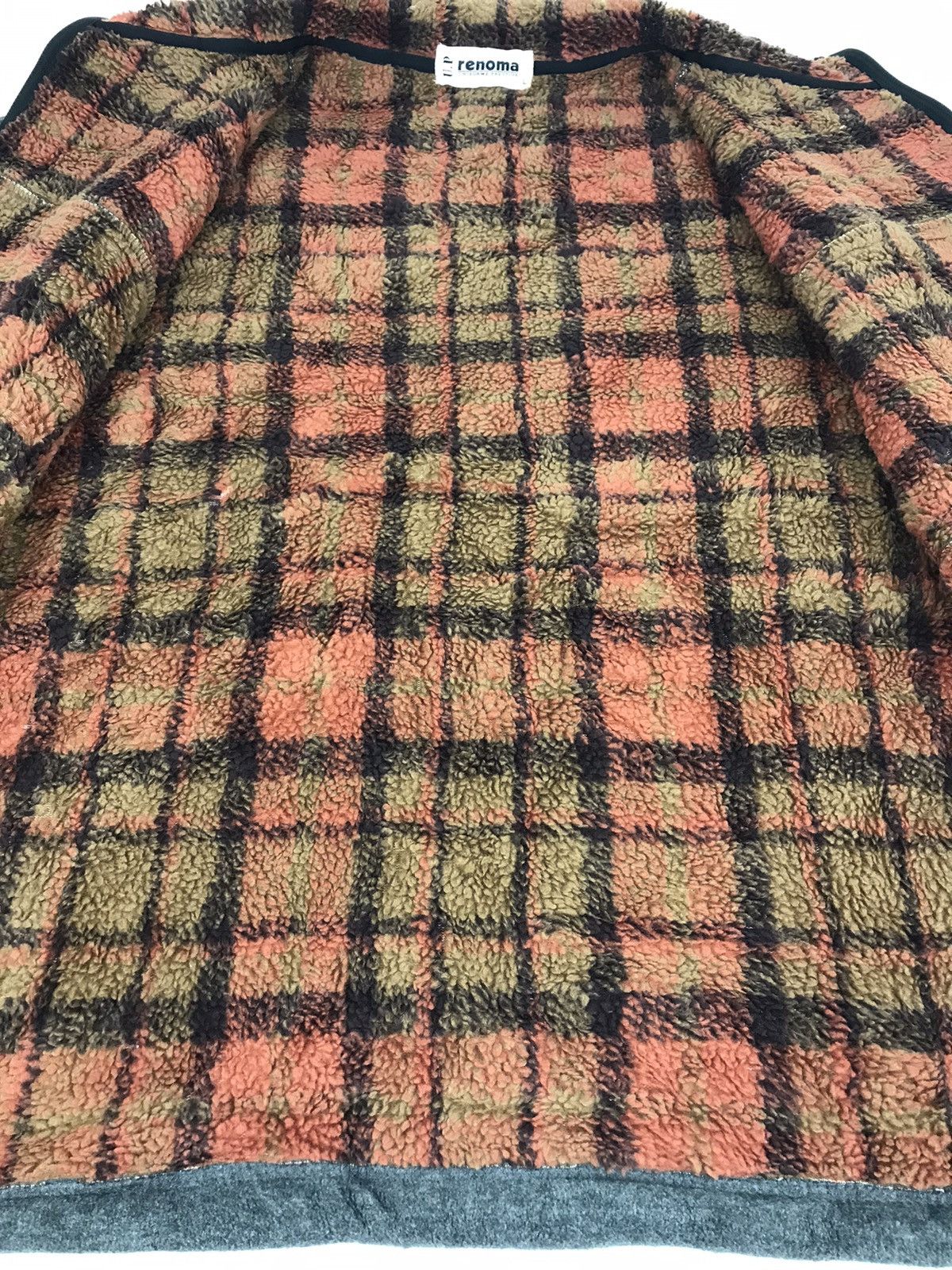 Renoma × Vintage Vintage U.P Renoma Fleece Sweater Sherpa Inner Plaid Check Size US L / EU 52-54 / 3 - 7 Thumbnail