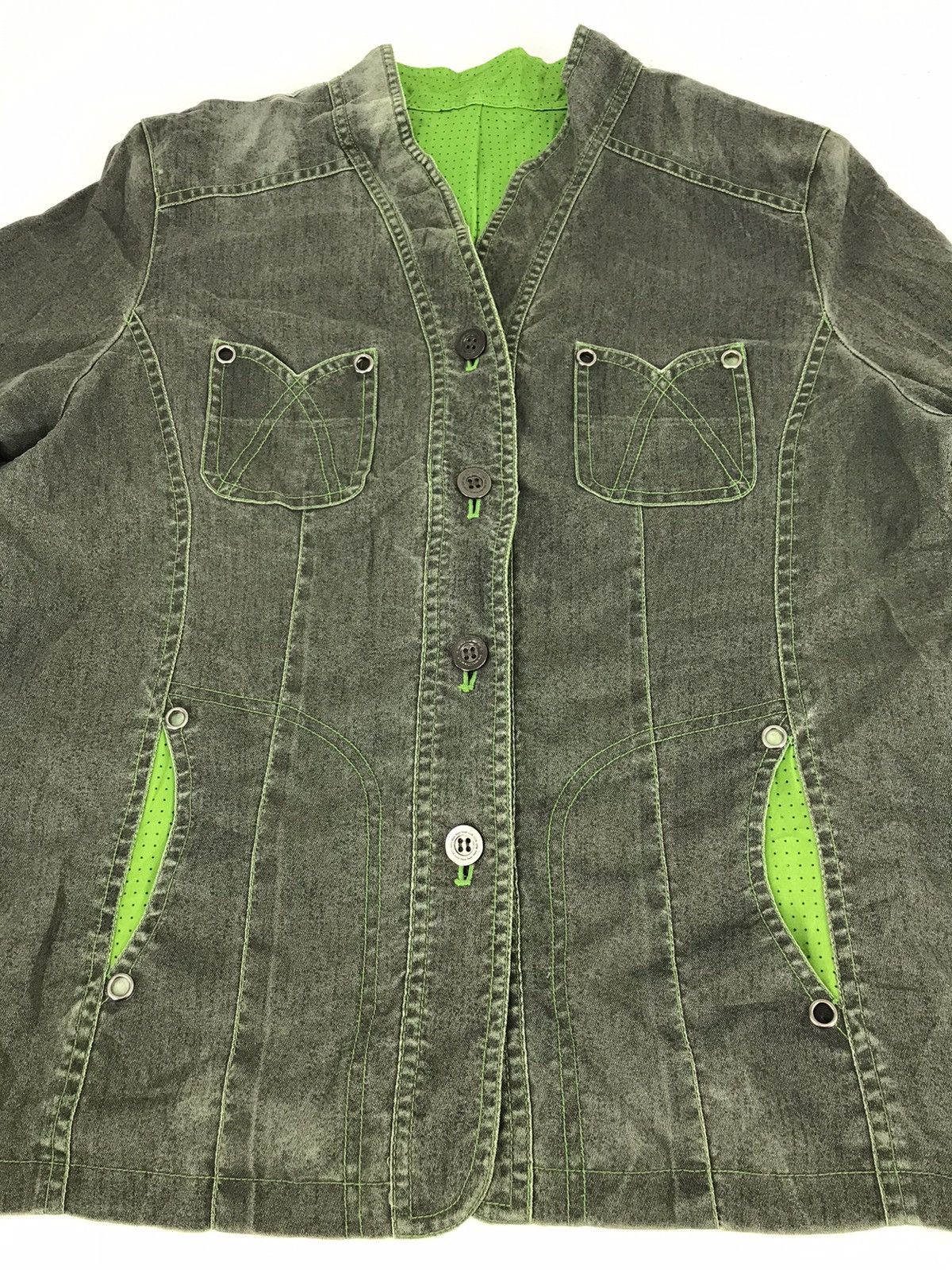 Japanese Brand Denim Jacket Double Pocket Button Trucker Fits M/L Size M / US 6-8 / IT 42-44 - 2 Thumbnail