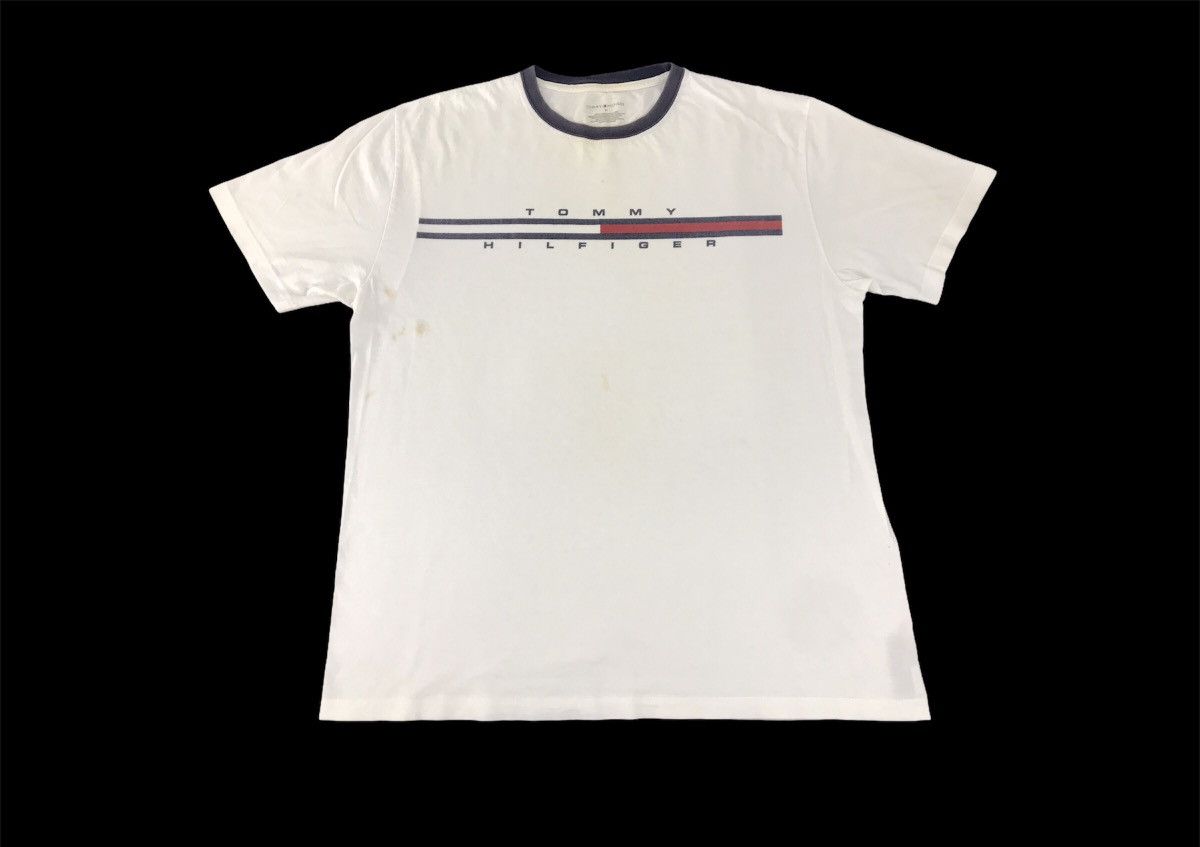 Designer × Tommy Hilfiger Vintage Tommy Hilfiger Striped Design T-shirt Printed Size US L / EU 52-54 / 3 - 1 Thumbnail