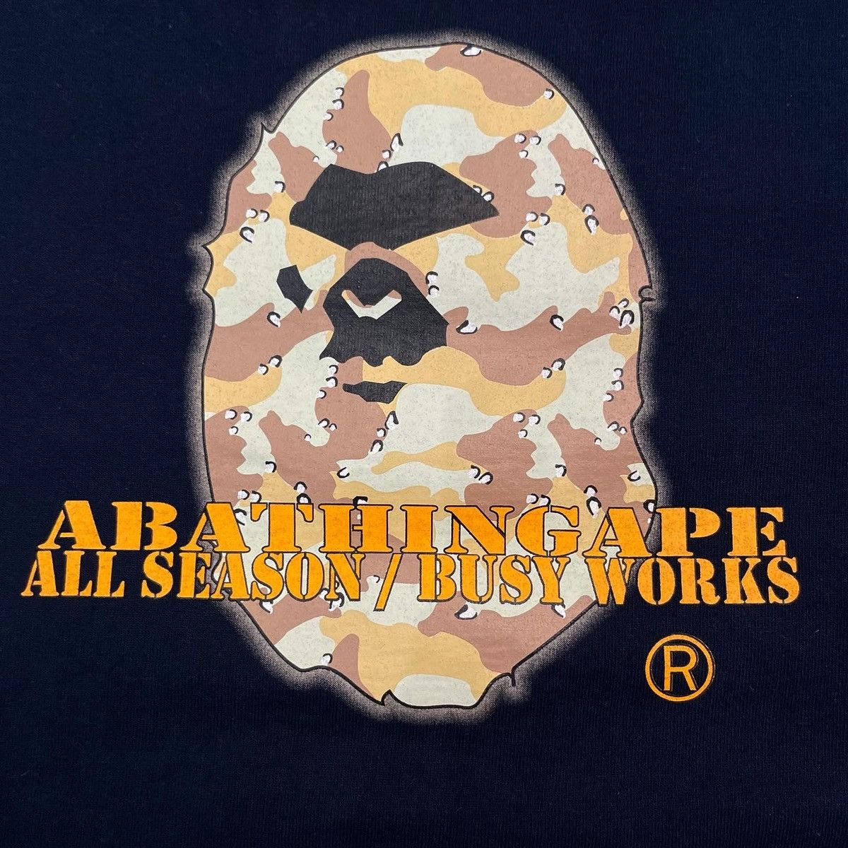 Bape BUSY WORKS ALL SEASON APE HEAD TEE Size US M / EU 48-50 / 2 - 2 Thumbnail