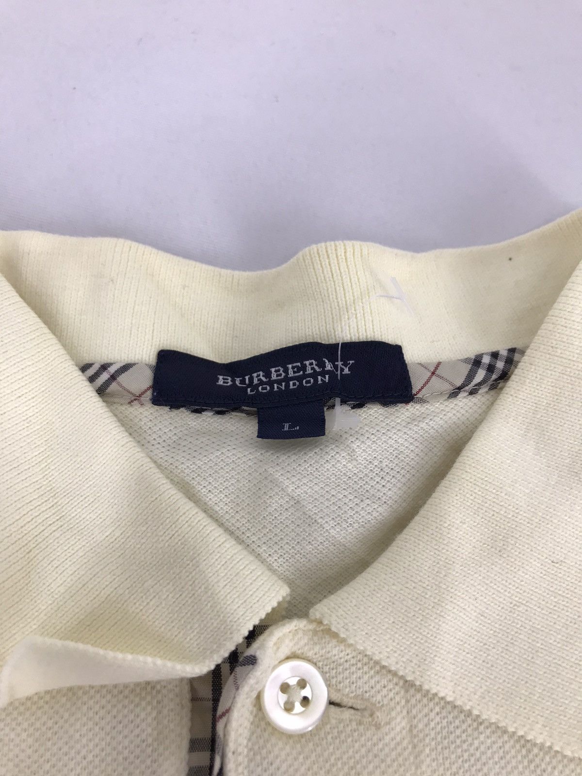 Burberry × Designer Vintage Burberry London Polo Tee Single Pocket Size US L / EU 52-54 / 3 - 3 Thumbnail