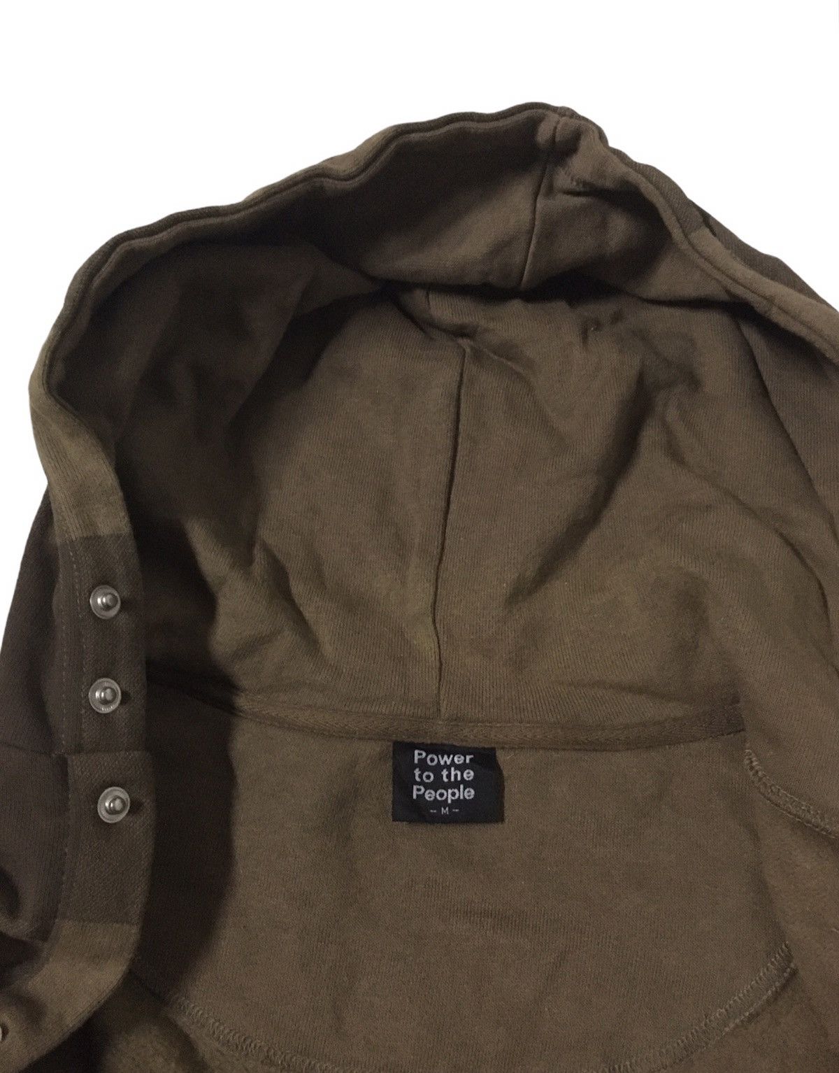 Japanese Brand × Vintage 🔥Power To The People Button Flap Sweatshirt With Hoodies Size US S / EU 44-46 / 1 - 5 Thumbnail