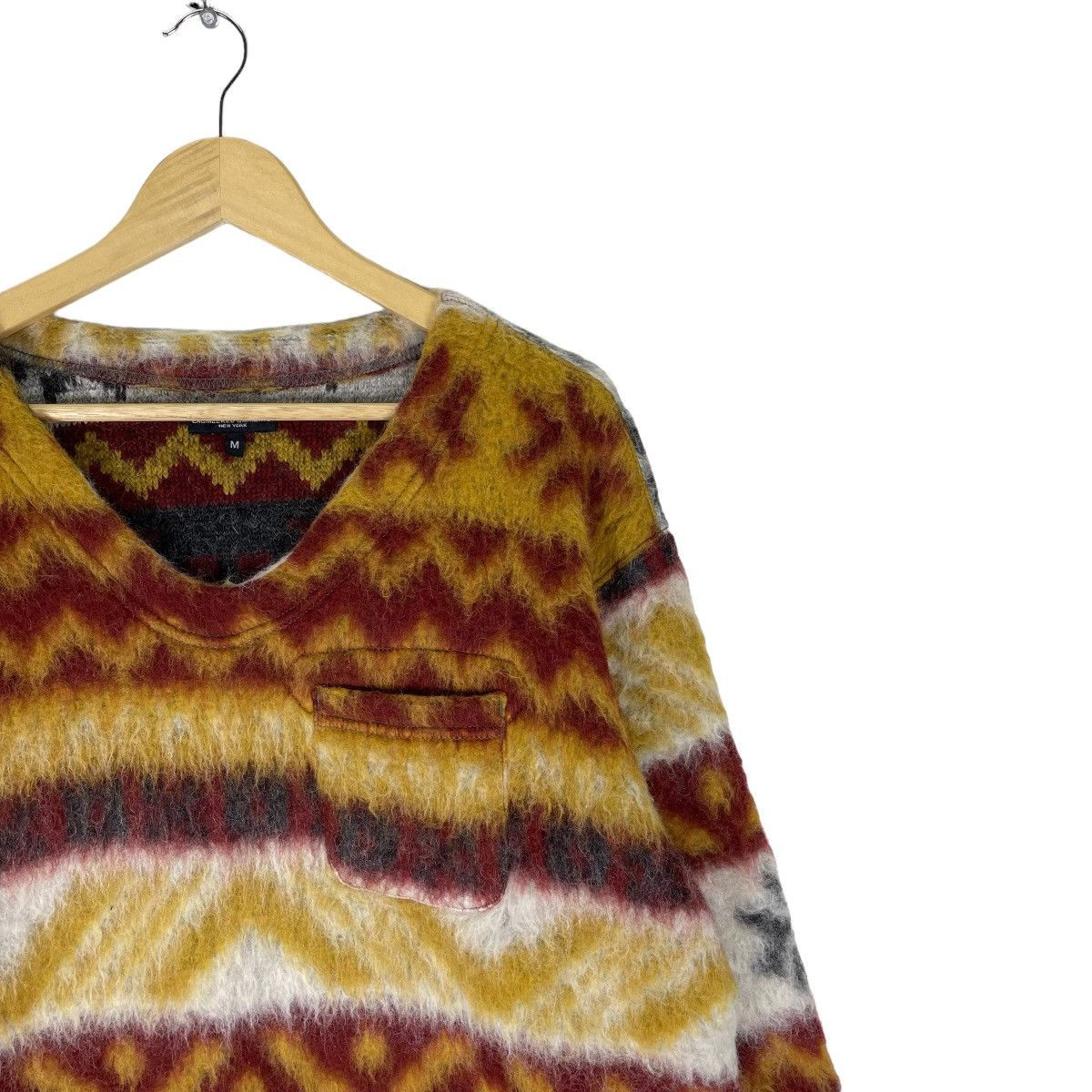 Engineered Garments 🌟ENGINEERED GARMENTS MOHAIR SINGLE POCKET V NECK SWEATER Size US M / EU 48-50 / 2 - 3 Thumbnail