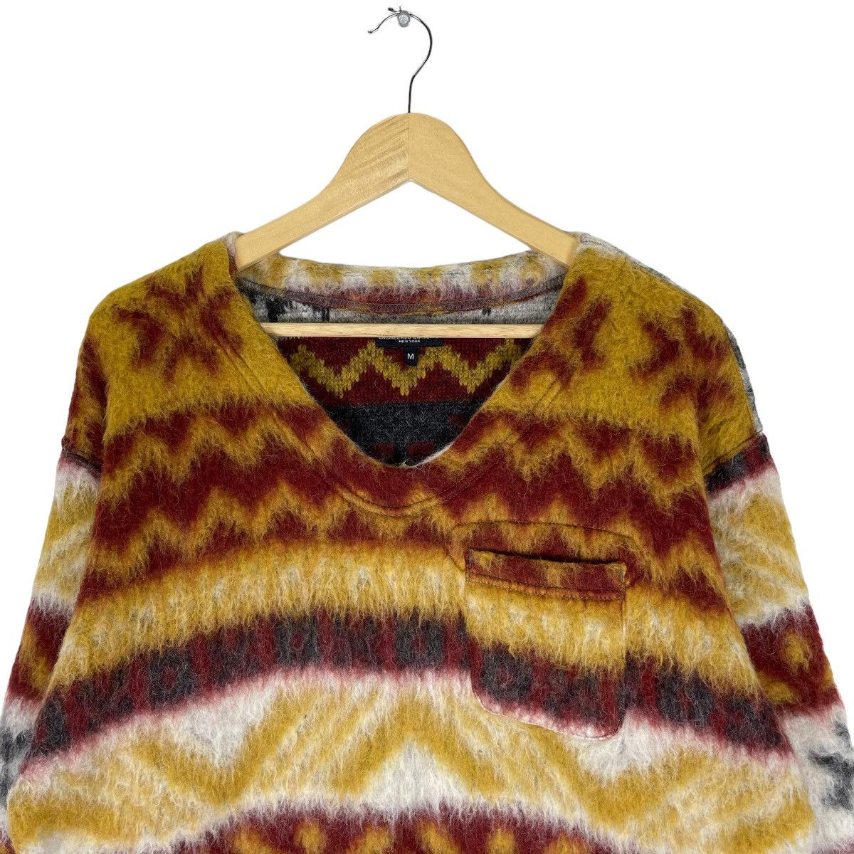 Engineered Garments 🌟ENGINEERED GARMENTS MOHAIR SINGLE POCKET V NECK SWEATER Size US M / EU 48-50 / 2 - 2 Thumbnail