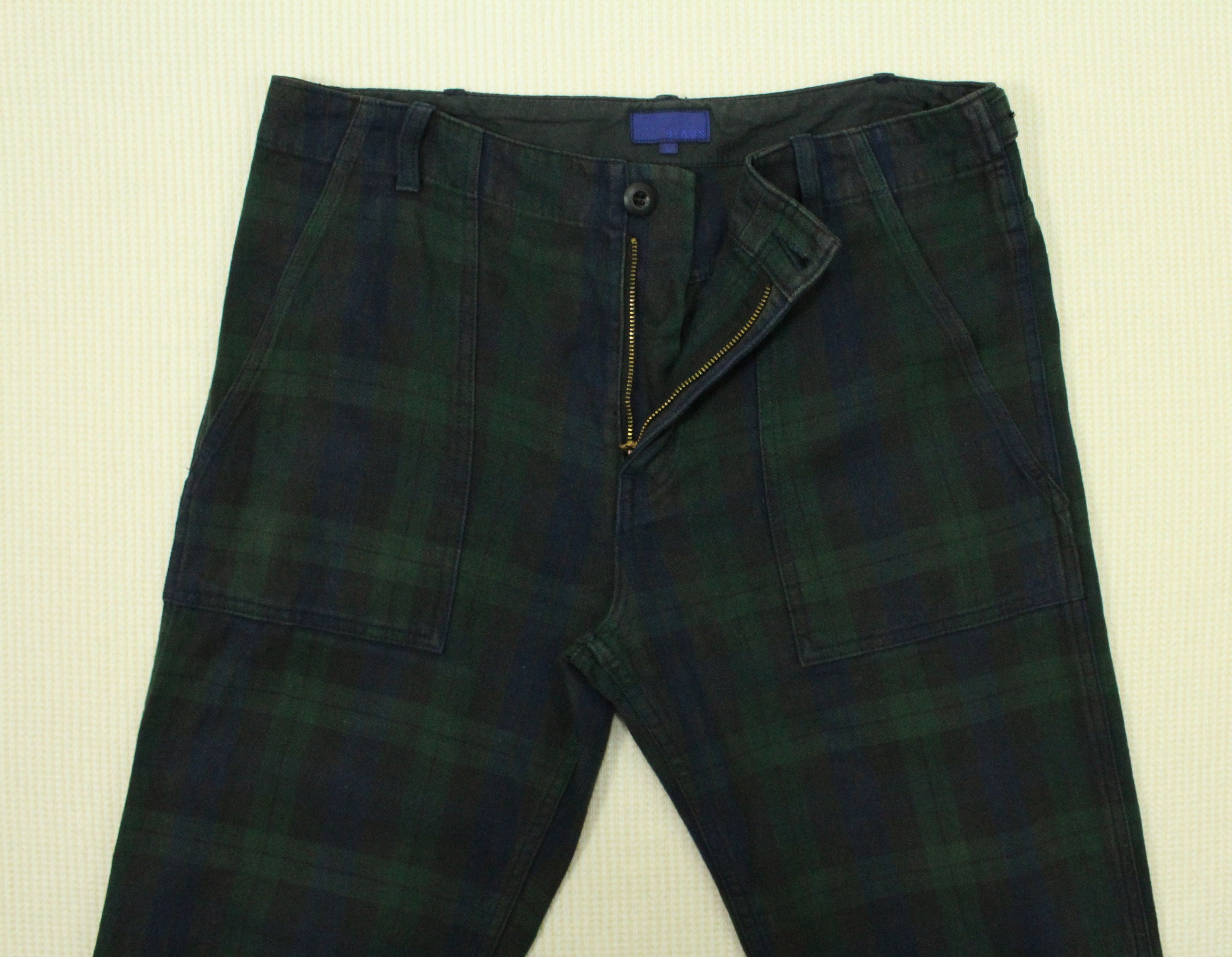 Beams Plus BEAMS Pants Fatigue Checkered Tartan Plaid Size US 32 / EU 48 - 4 Thumbnail