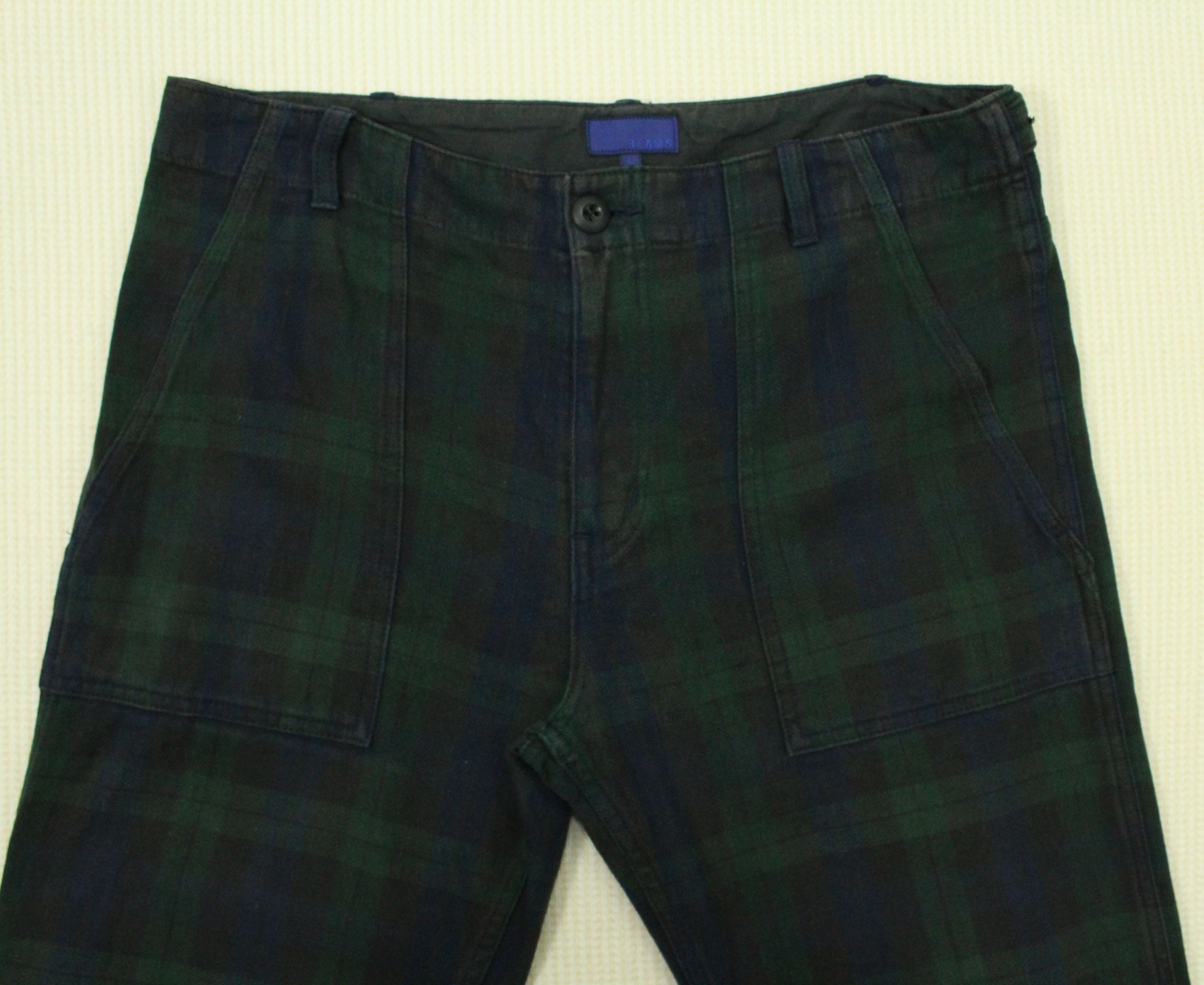Beams Plus BEAMS Pants Fatigue Checkered Tartan Plaid Size US 32 / EU 48 - 3 Thumbnail
