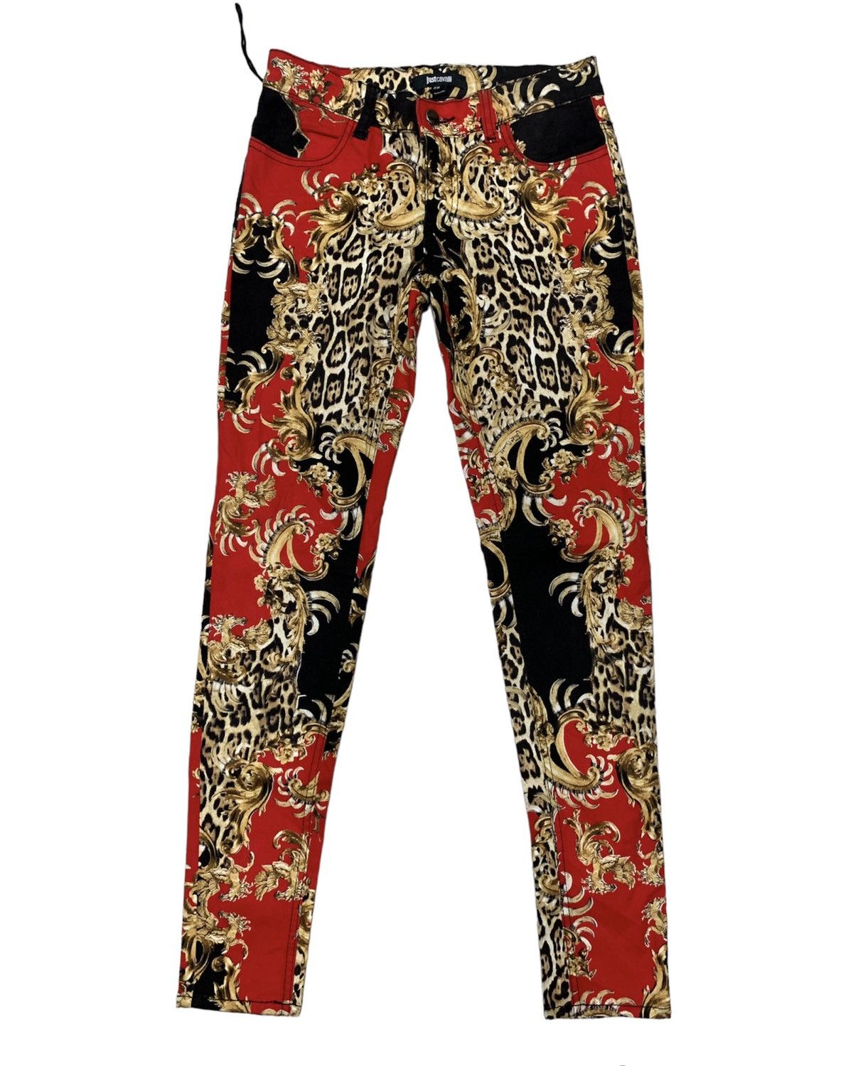 image of Just Cavalli Full Print in Red, Women's (Size 26)