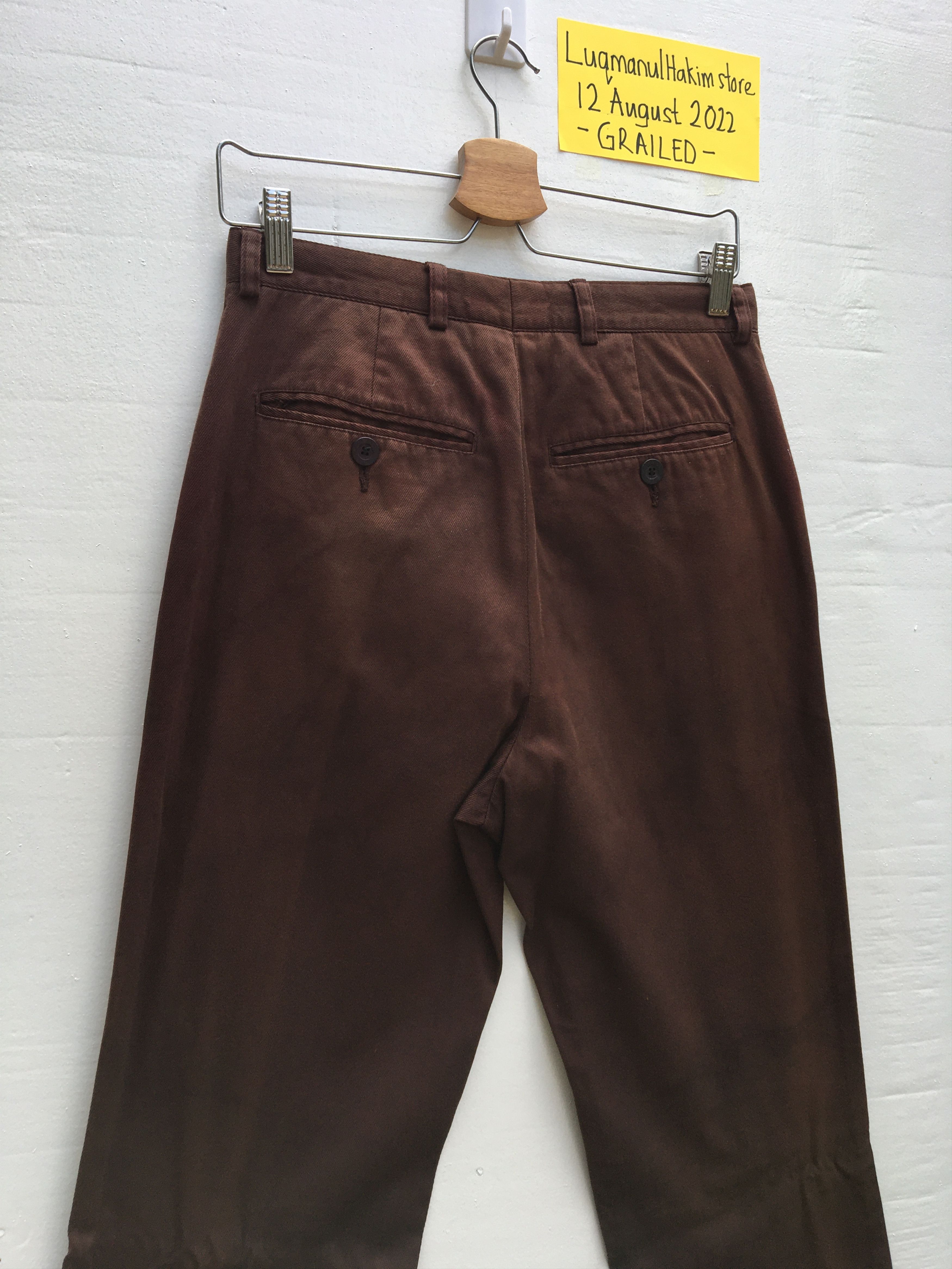 Dries Van Noten Dries Van Noten Brown Cotton Casual Pant Size US 30 / EU 46 - 21 Thumbnail