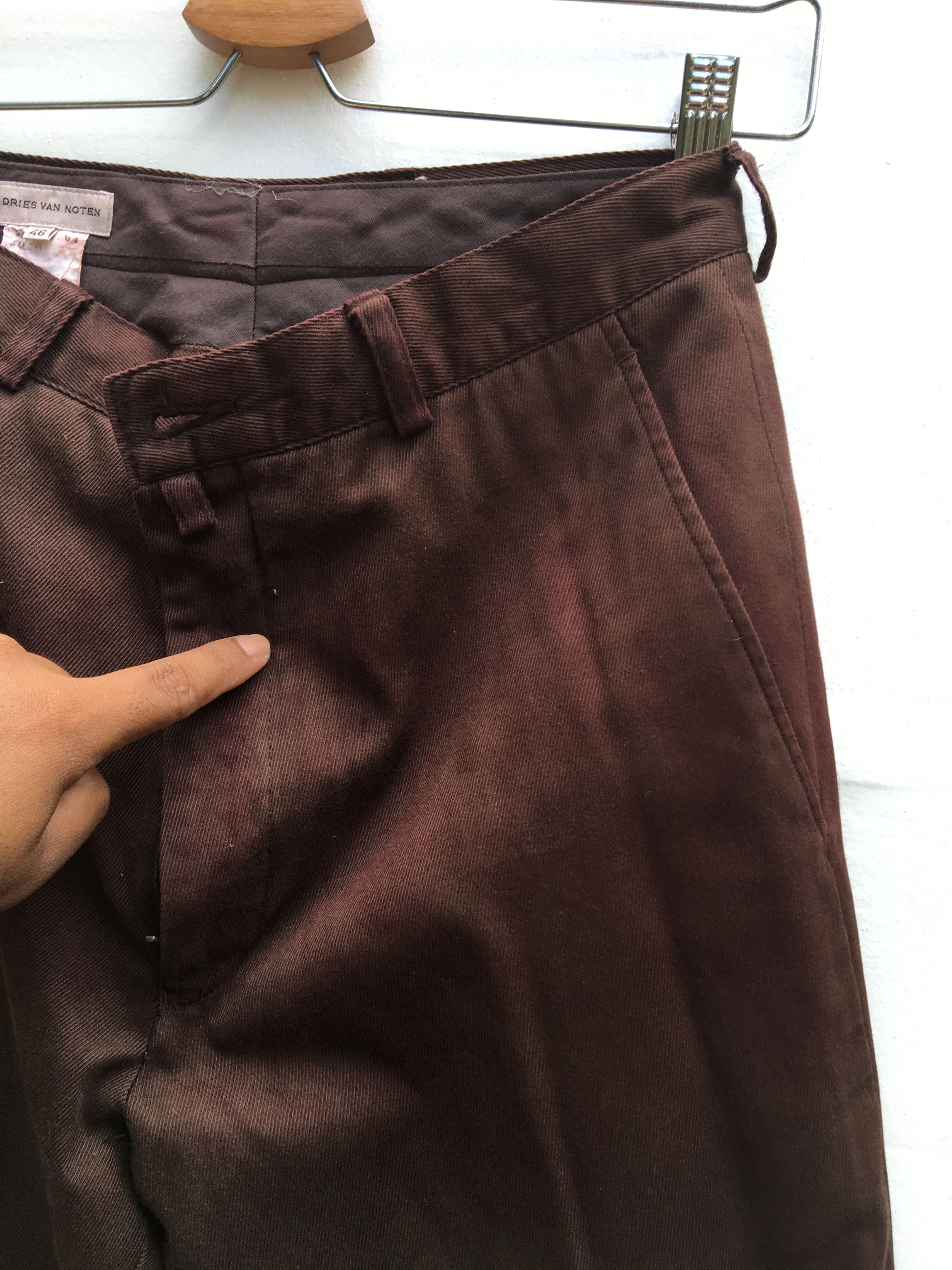 Dries Van Noten Dries Van Noten Brown Cotton Casual Pant Size US 30 / EU 46 - 14 Thumbnail