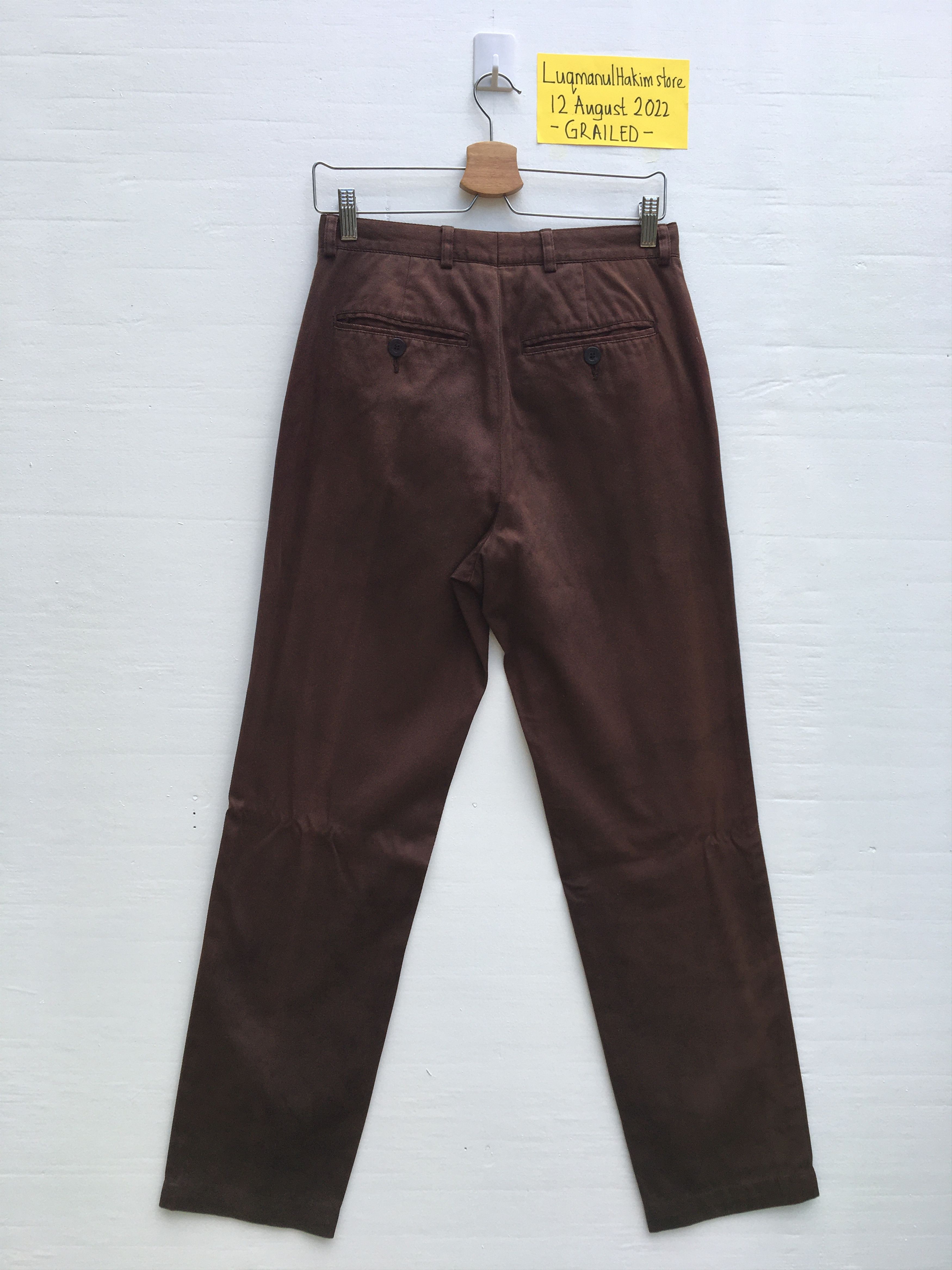 Dries Van Noten Dries Van Noten Brown Cotton Casual Pant Size US 30 / EU 46 - 17 Thumbnail