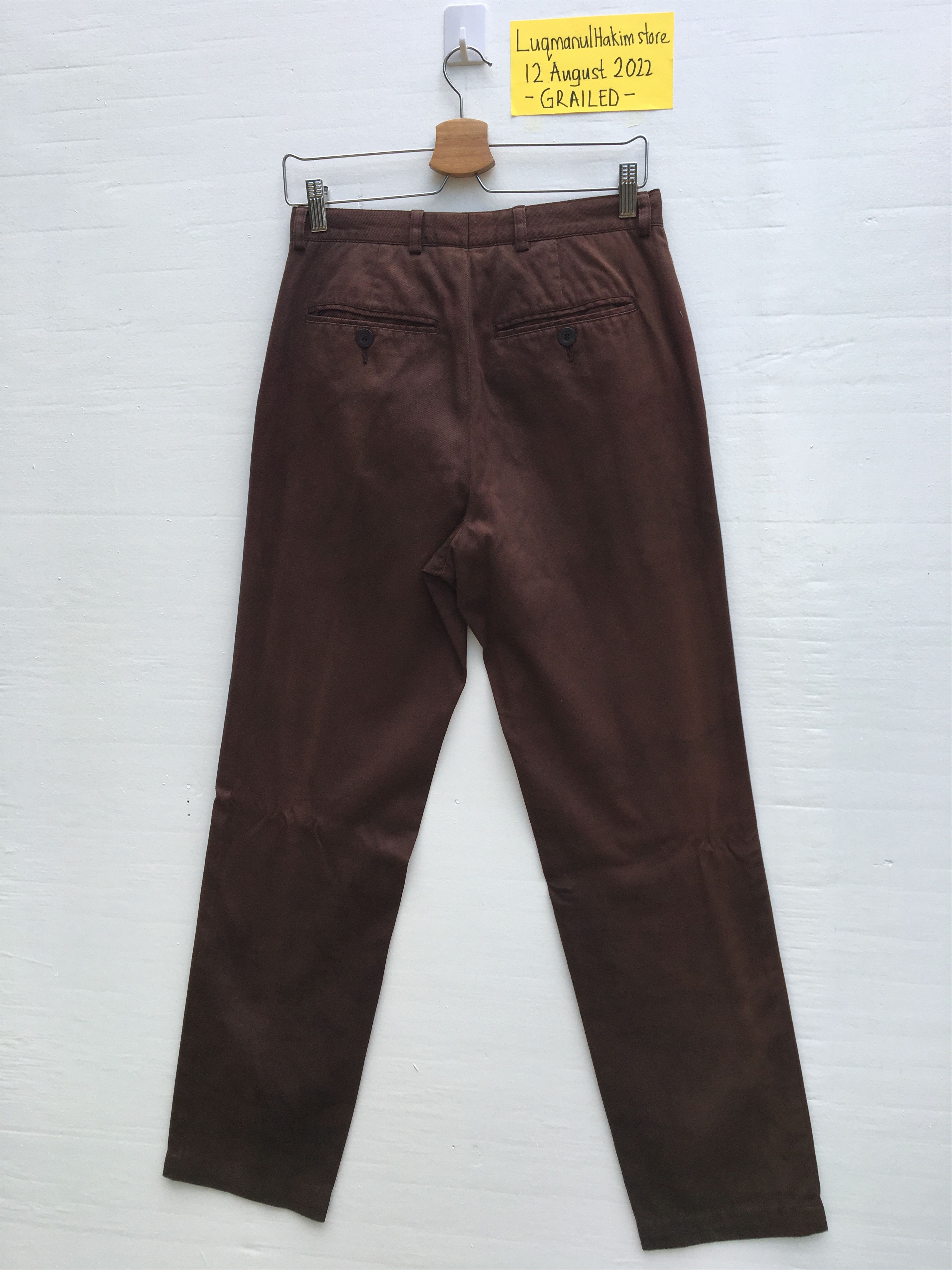 Dries Van Noten Dries Van Noten Brown Cotton Casual Pant Size US 30 / EU 46 - 19 Thumbnail