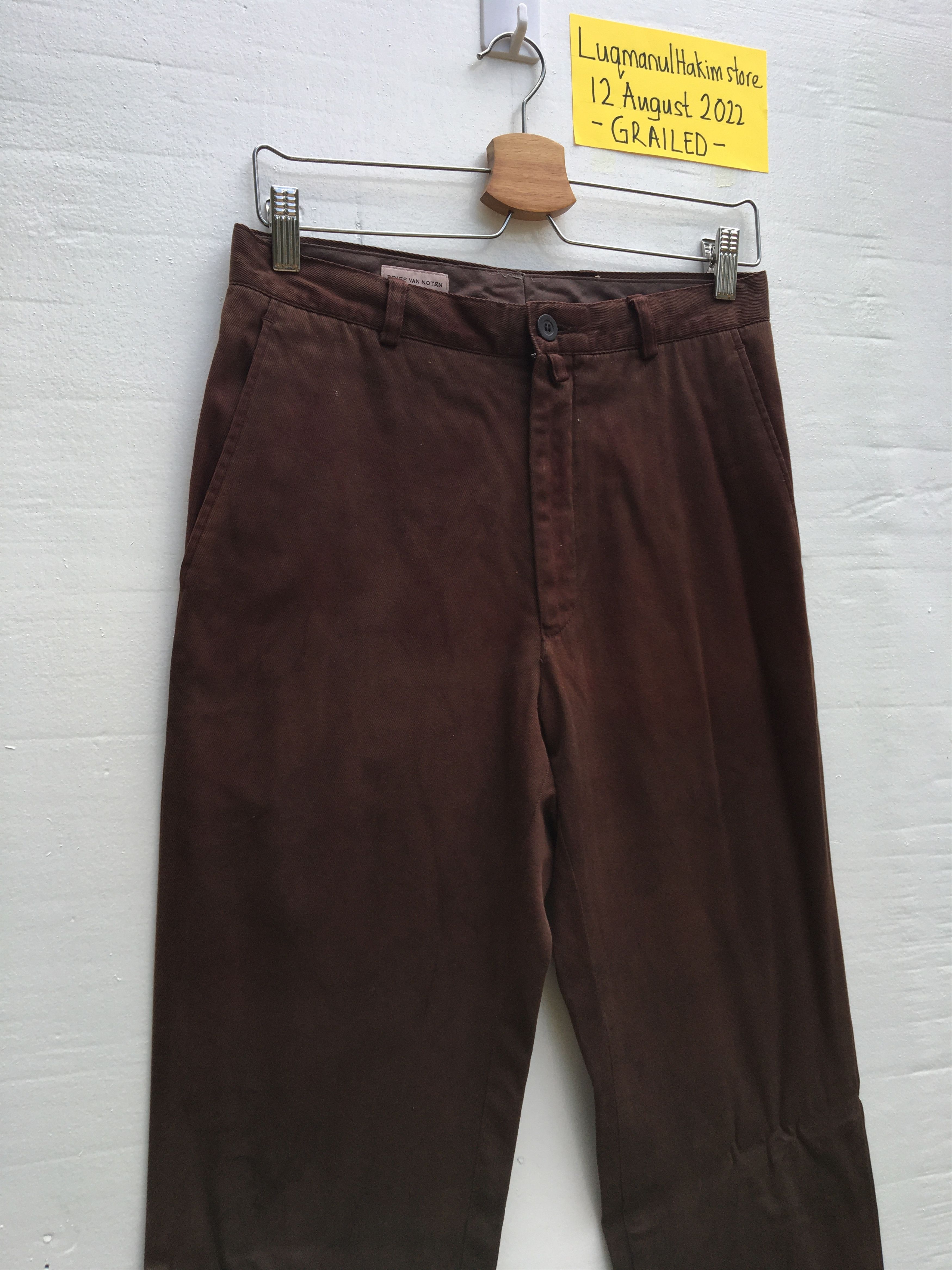 Dries Van Noten Dries Van Noten Brown Cotton Casual Pant Size US 30 / EU 46 - 5 Thumbnail
