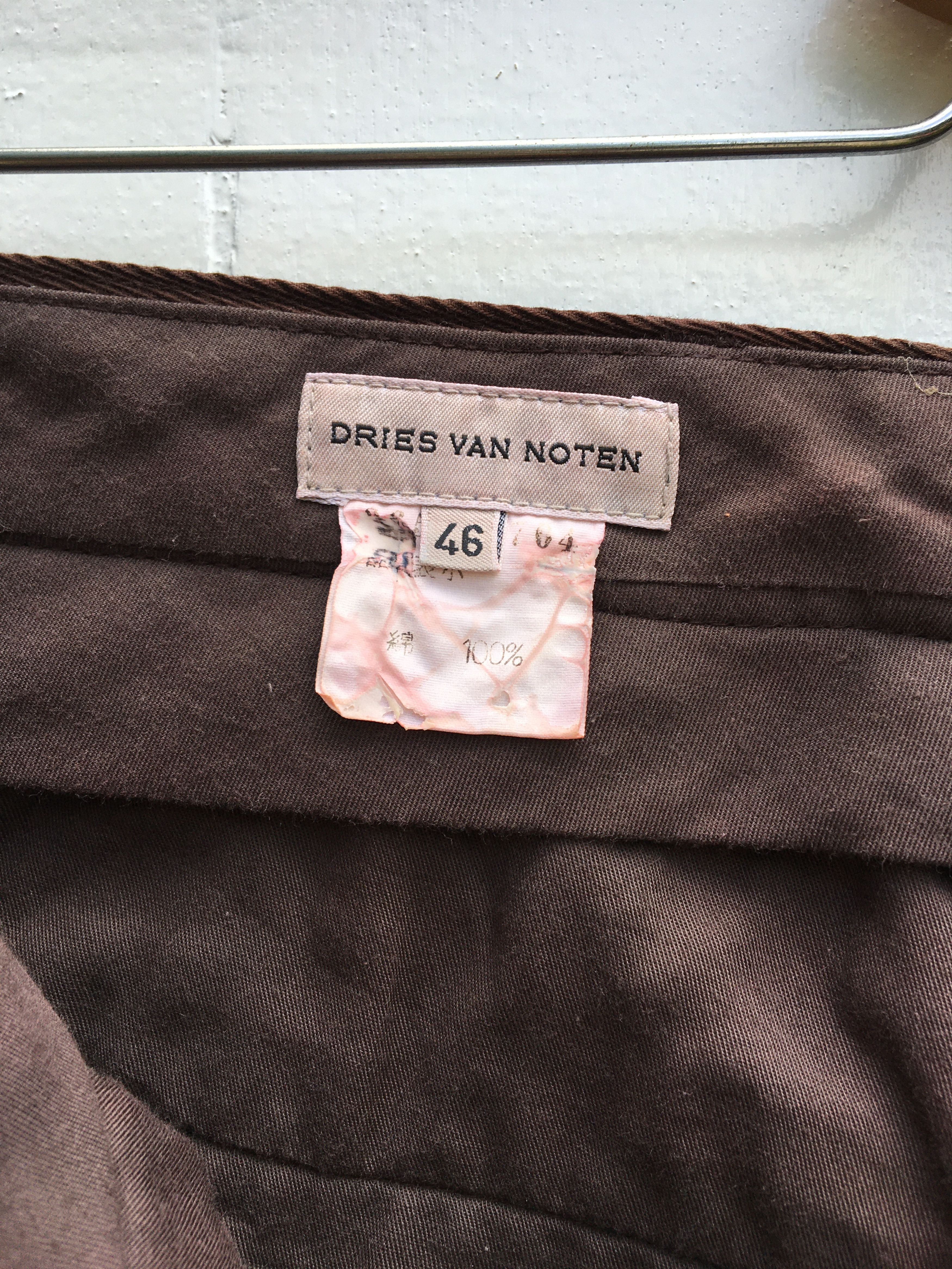 Dries Van Noten Dries Van Noten Brown Cotton Casual Pant Size US 30 / EU 46 - 9 Thumbnail
