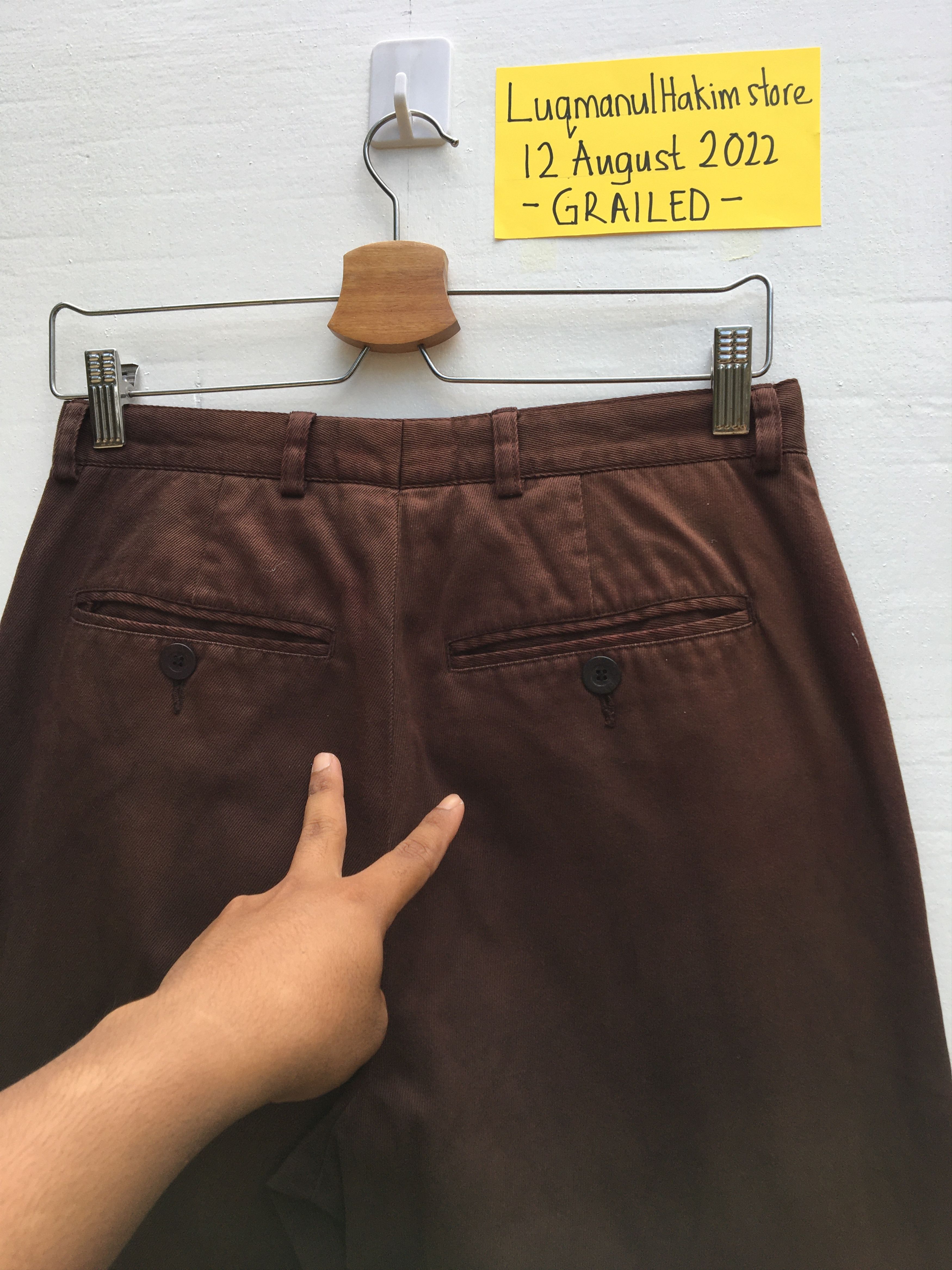 Dries Van Noten Dries Van Noten Brown Cotton Casual Pant Size US 30 / EU 46 - 22 Thumbnail