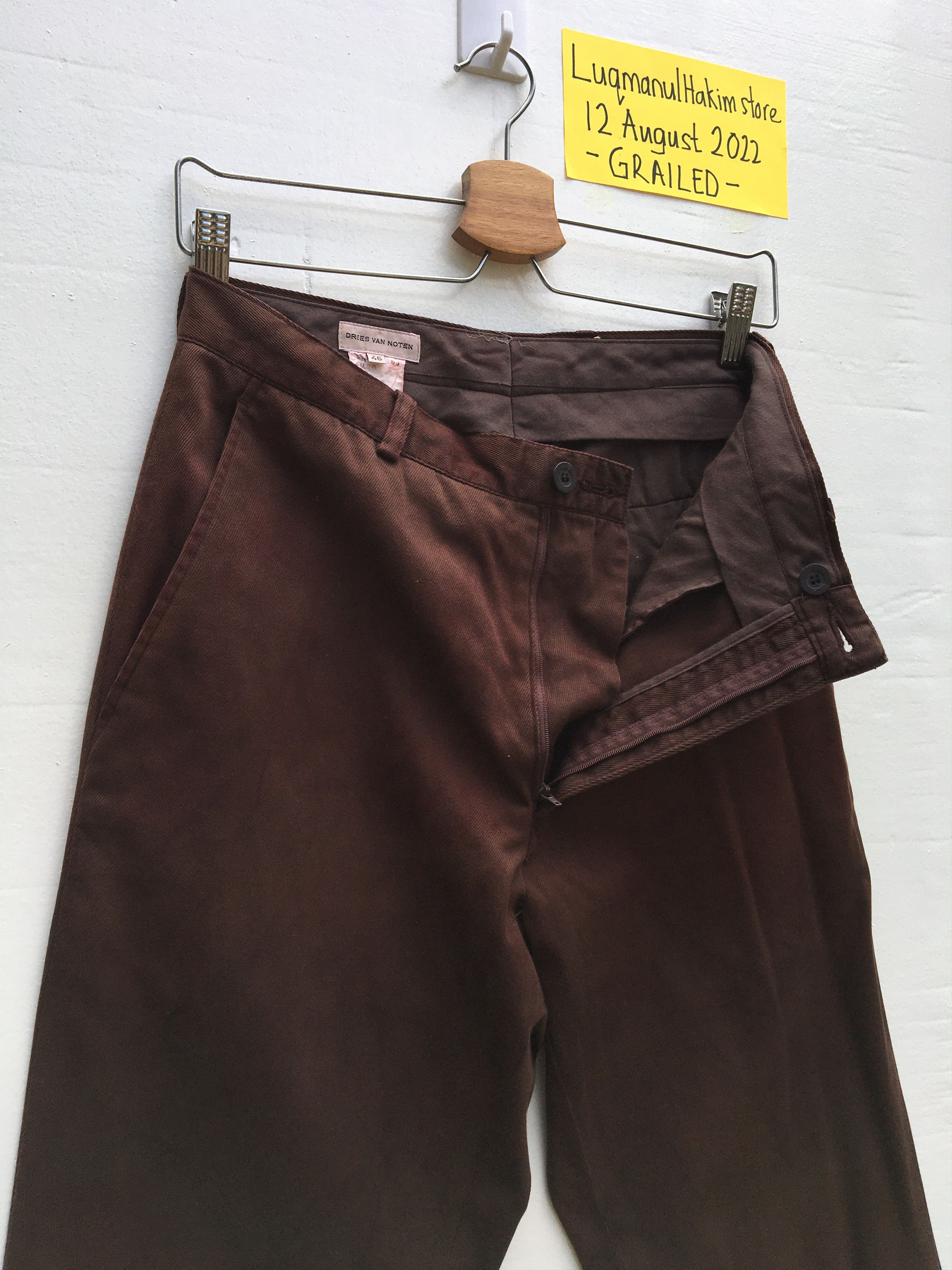 Dries Van Noten Dries Van Noten Brown Cotton Casual Pant Size US 30 / EU 46 - 12 Thumbnail