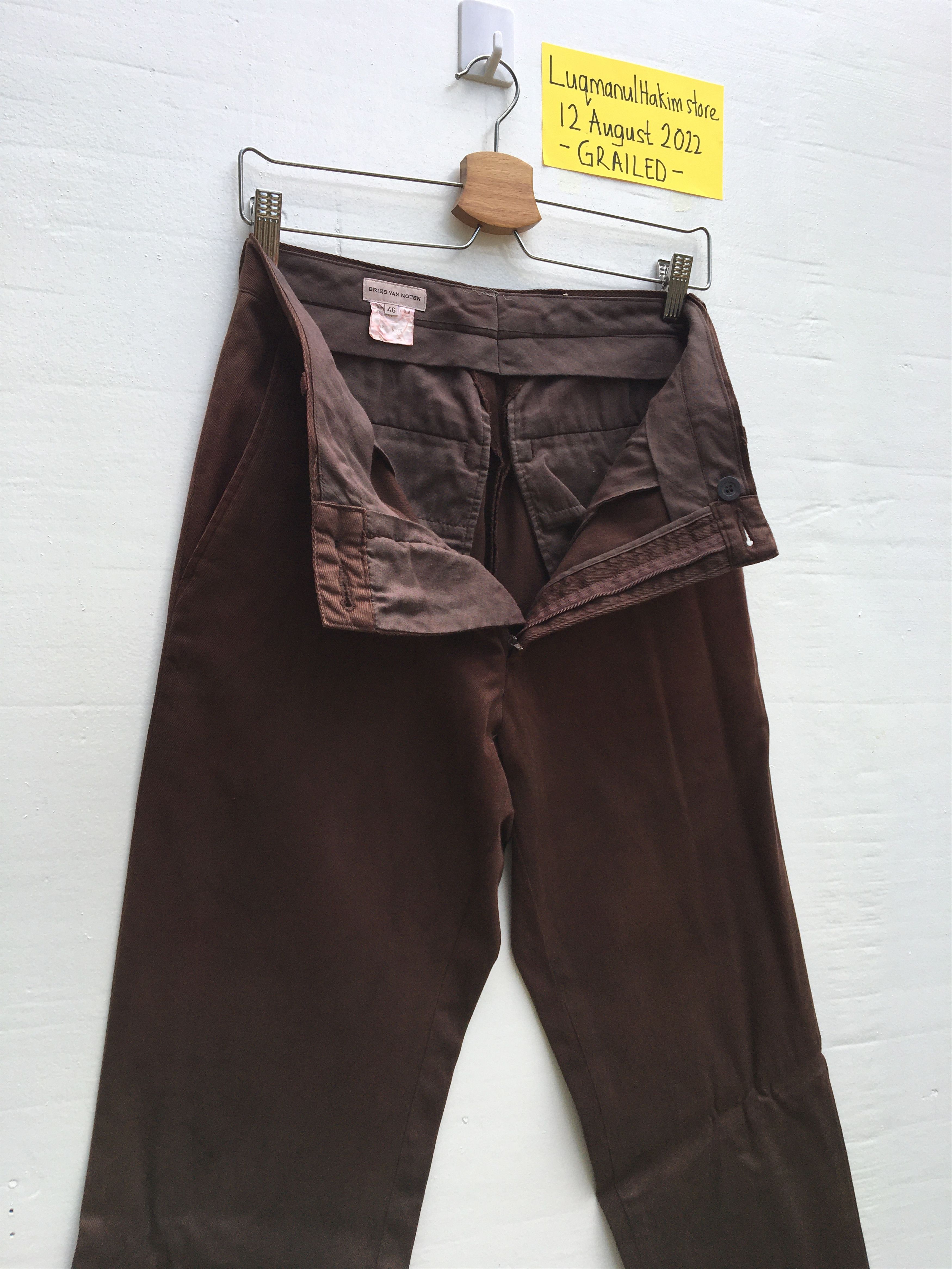 Dries Van Noten Dries Van Noten Brown Cotton Casual Pant Size US 30 / EU 46 - 6 Thumbnail