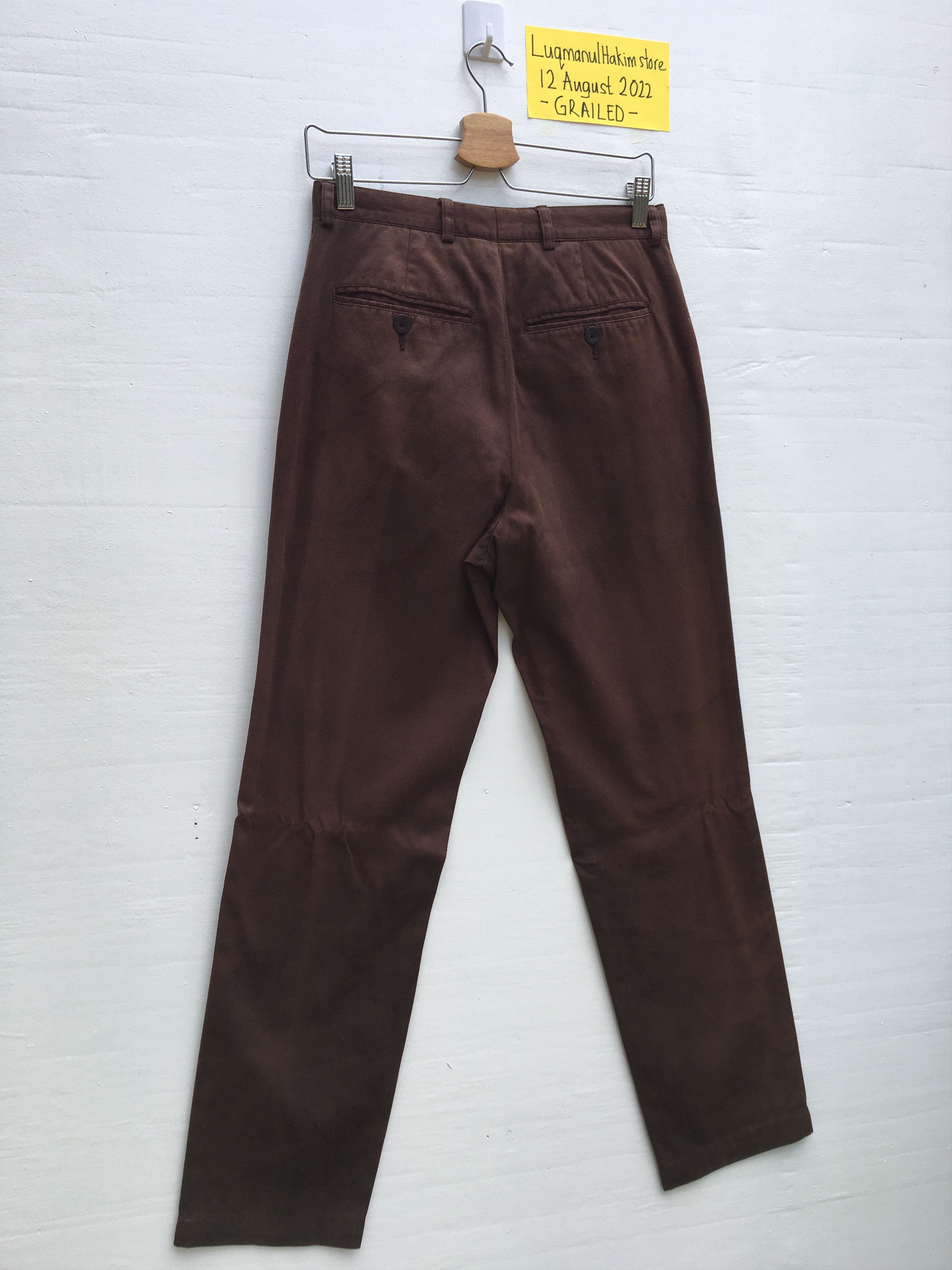Dries Van Noten Dries Van Noten Brown Cotton Casual Pant Size US 30 / EU 46 - 18 Thumbnail