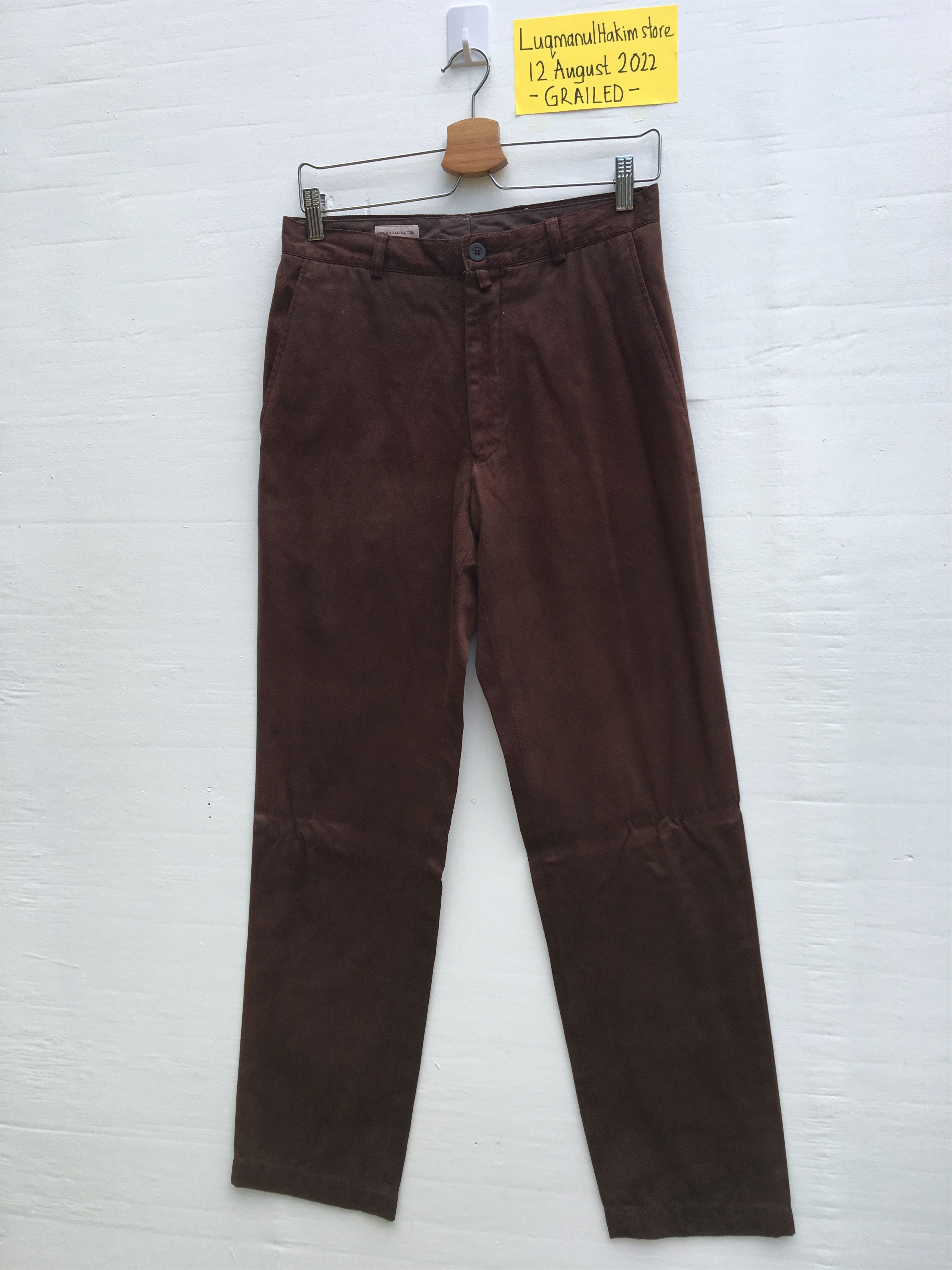 Dries Van Noten Dries Van Noten Brown Cotton Casual Pant Size US 30 / EU 46 - 3 Thumbnail