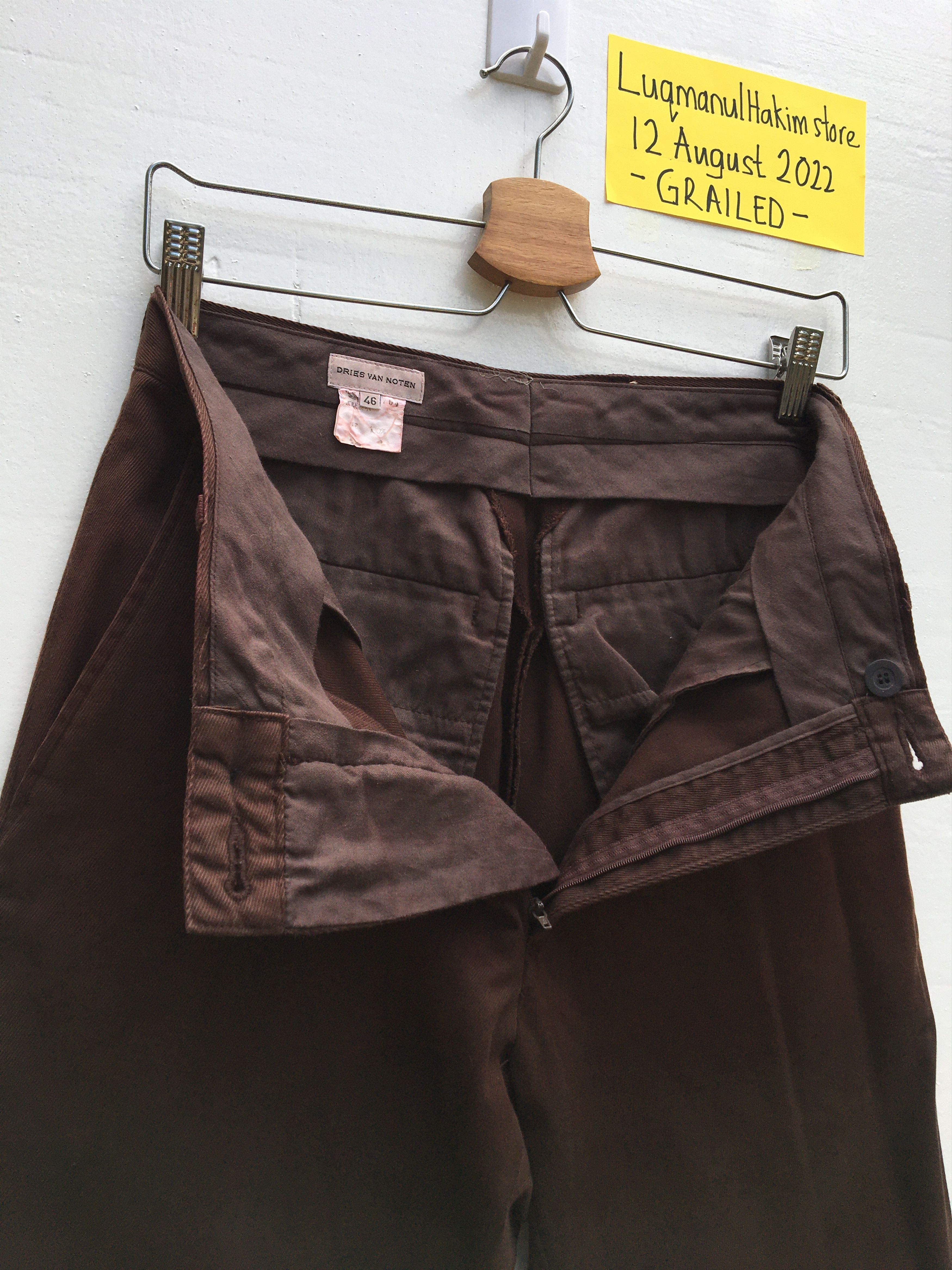 Dries Van Noten Dries Van Noten Brown Cotton Casual Pant Size US 30 / EU 46 - 8 Thumbnail