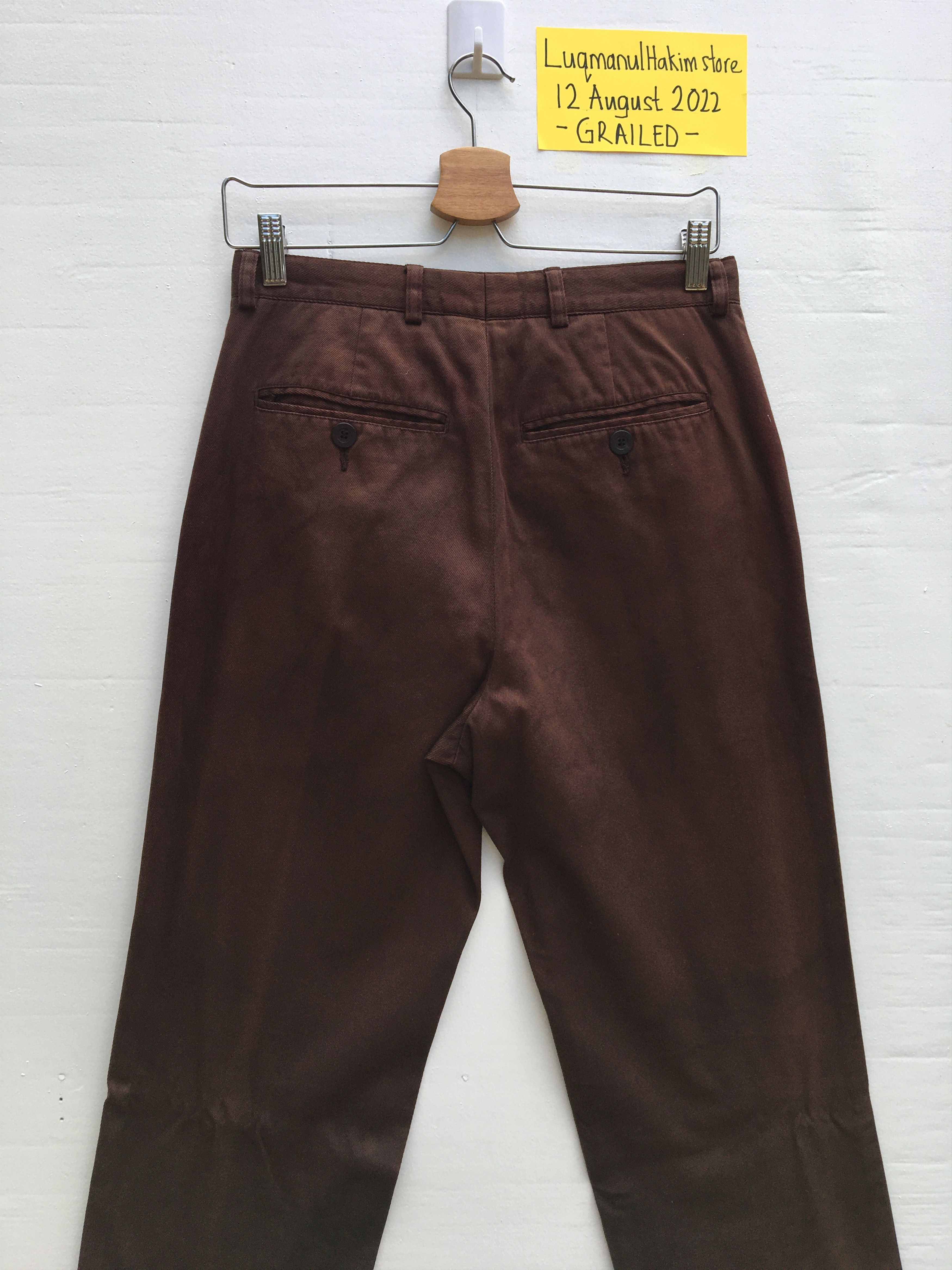 Dries Van Noten Dries Van Noten Brown Cotton Casual Pant Size US 30 / EU 46 - 20 Thumbnail