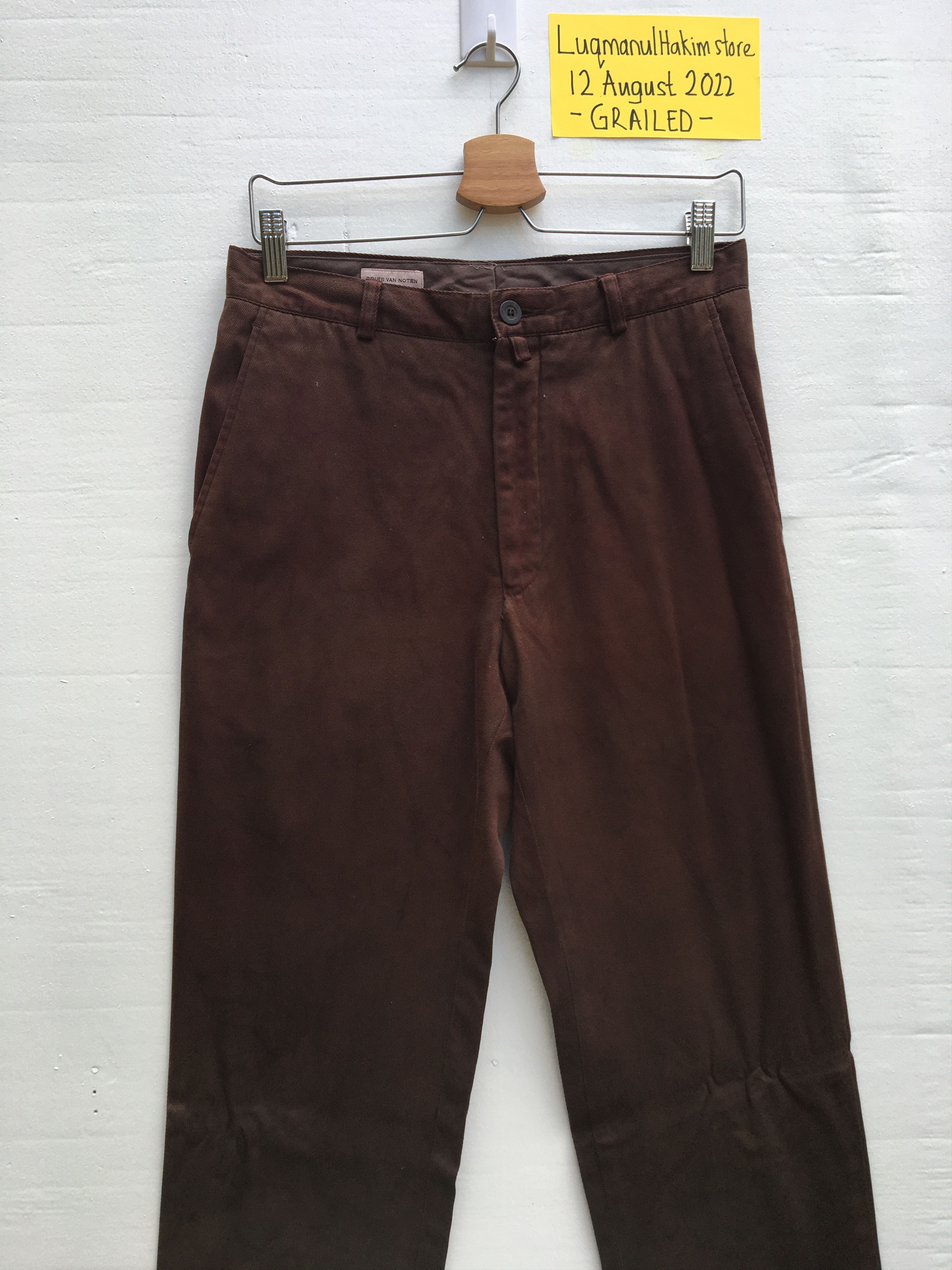 Dries Van Noten Dries Van Noten Brown Cotton Casual Pant Size US 30 / EU 46 - 4 Thumbnail