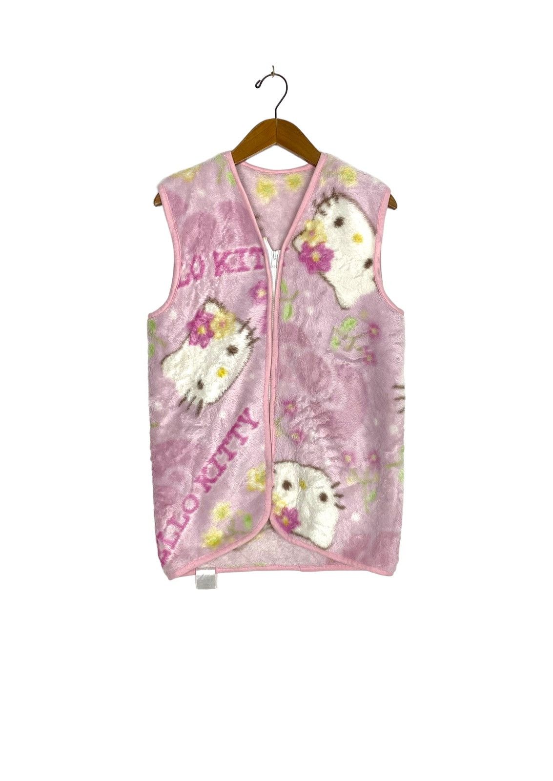 Japanese Brand Rare‼️ Vintage Hello Kitty Fleece Vest Full Print Made Japan Size M / US 6-8 / IT 42-44 - 1 Thumbnail
