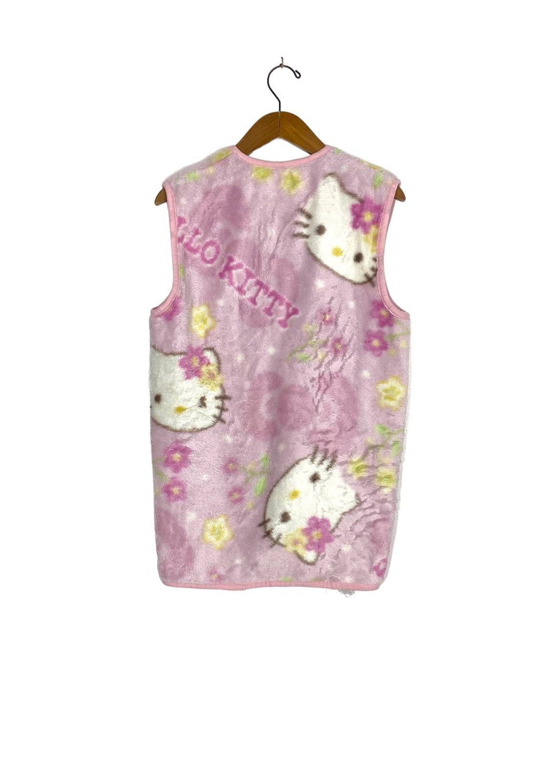 Japanese Brand Rare‼️ Vintage Hello Kitty Fleece Vest Full Print Made Japan Size M / US 6-8 / IT 42-44 - 3 Thumbnail